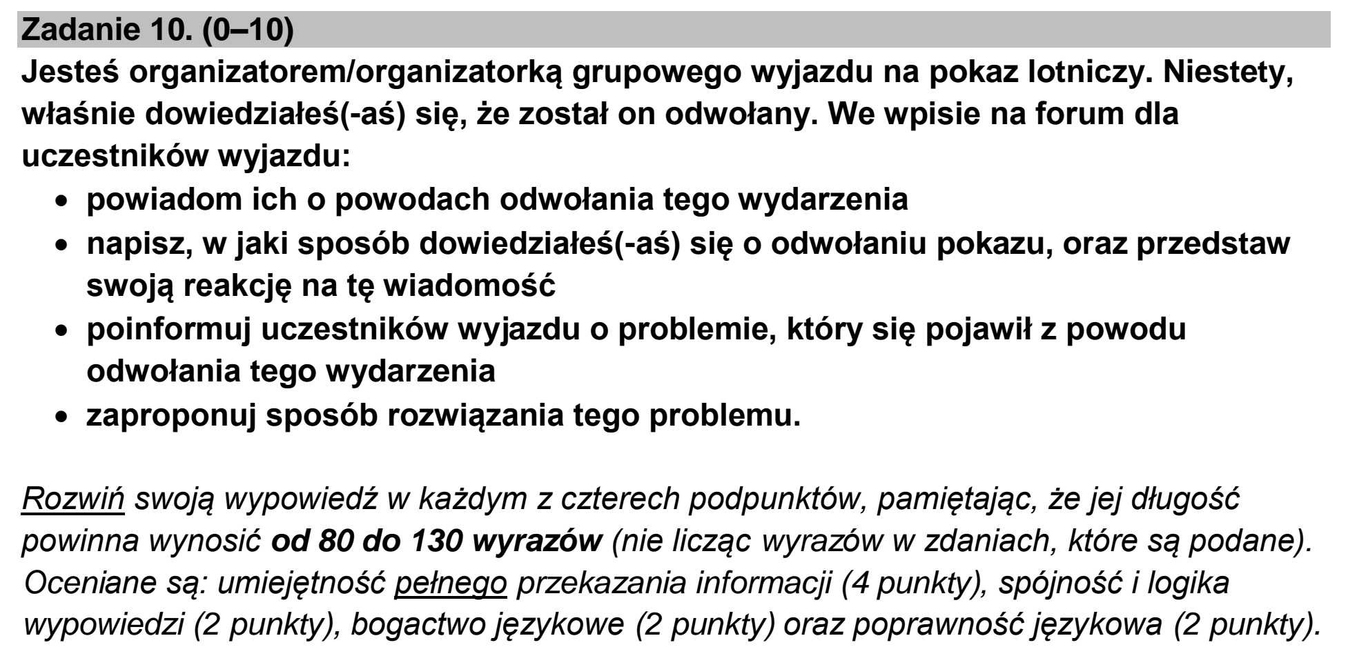 Matura dodatkowa, czerwiec 2022, podgląd zadania 10