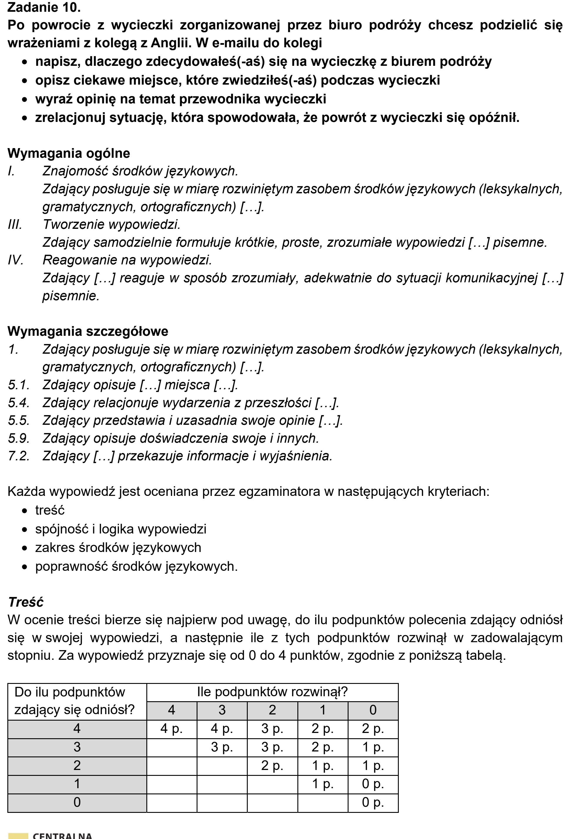 Matura, maj 2020, odpowiedź do zadania 10, fragment 1