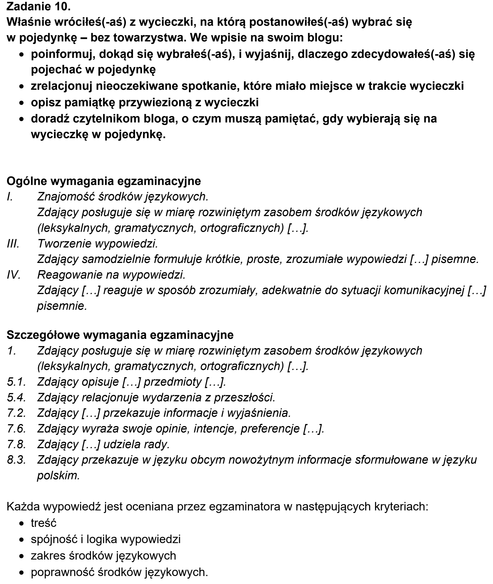 Matura, maj 2024, odpowiedź do zadania 10