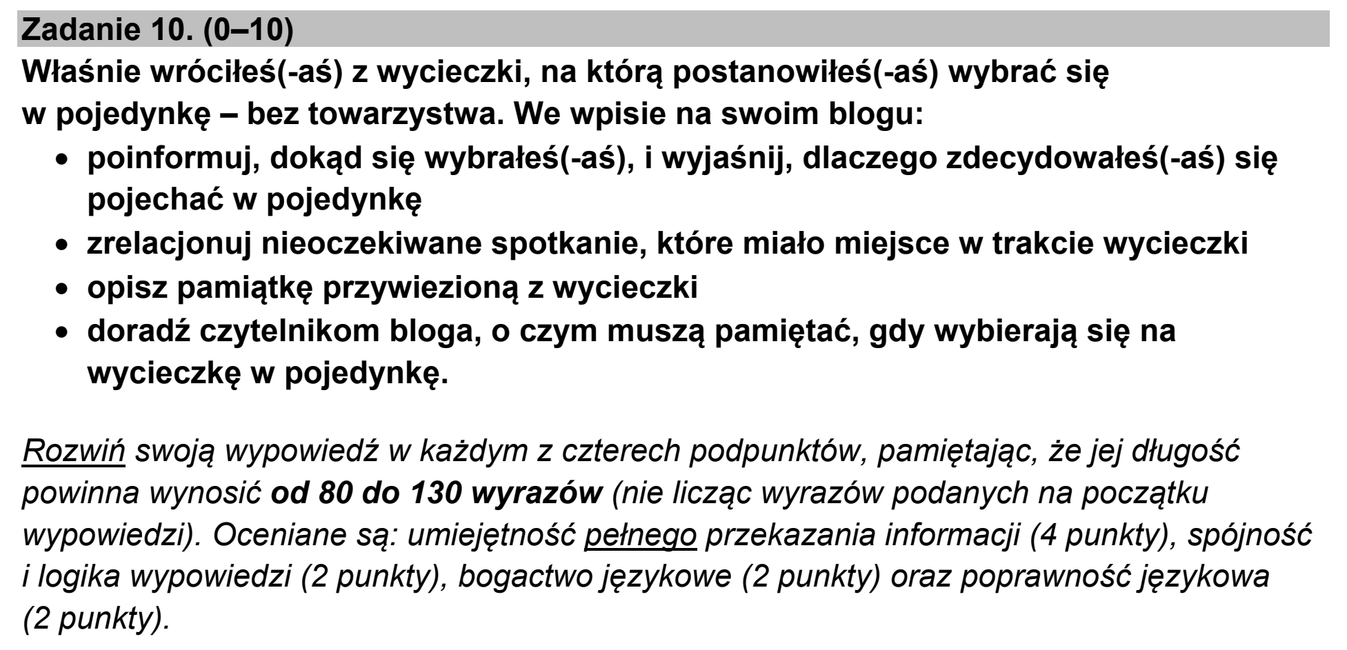 Matura, maj 2024, podgląd zadania 10