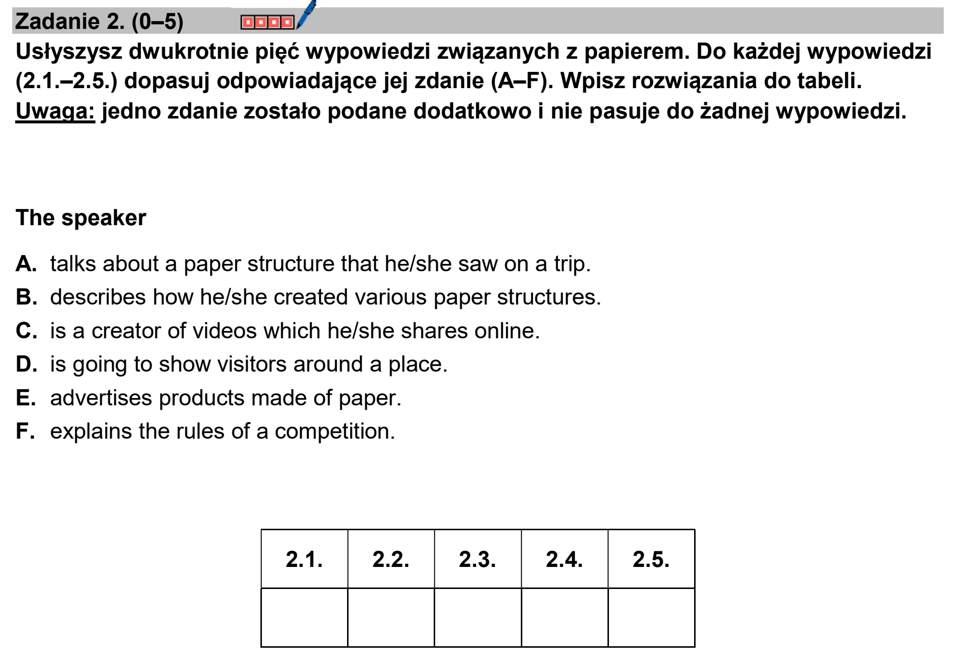 Matura, maj 2026, podgląd zadania 2