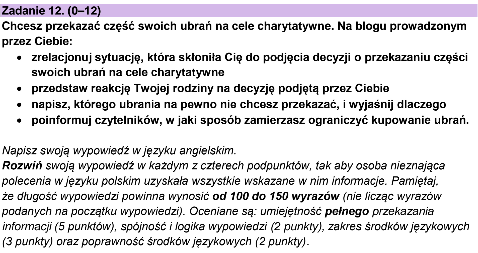 Matura próbna, marzec 2026, podgląd zadania 12