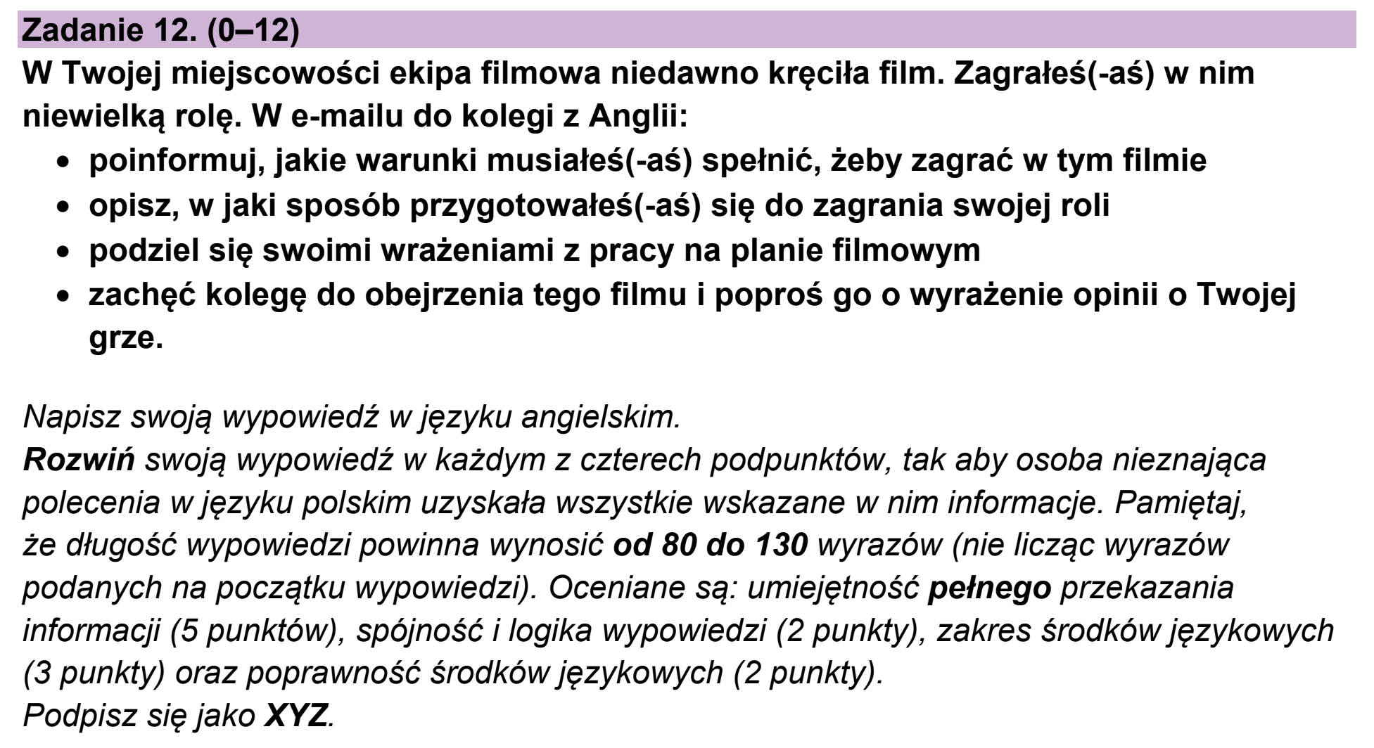 Matura próbna, wrzesien 2022, podgląd zadania 12