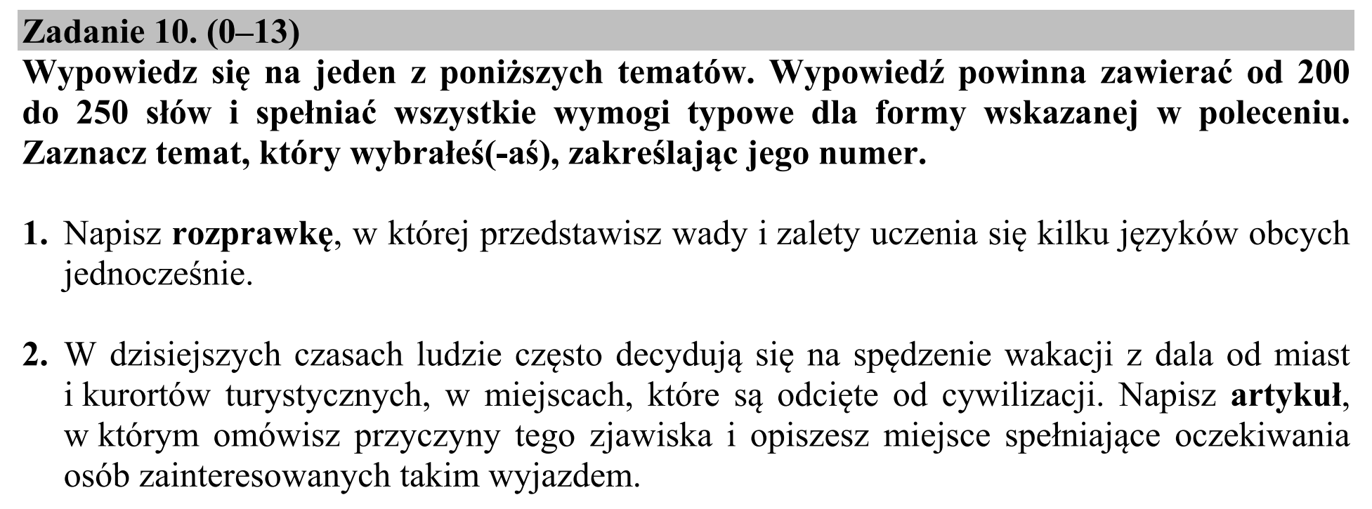 Matura dodatkowa, czerwiec 2019, podgląd zadania 10