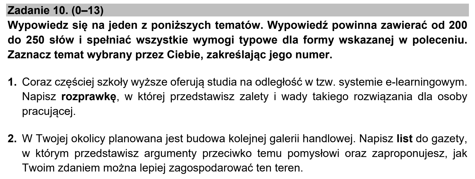 Matura dodatkowa, czerwiec 2021, podgląd zadania 10