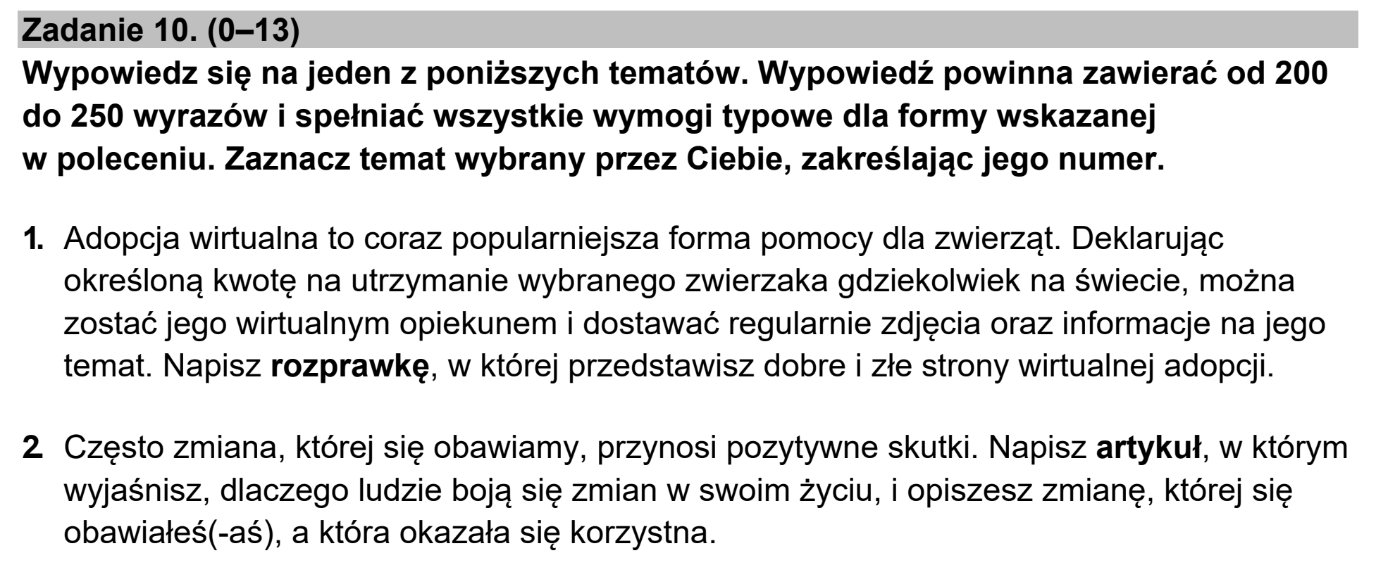Matura dodatkowa, czerwiec 2022, podgląd zadania 10