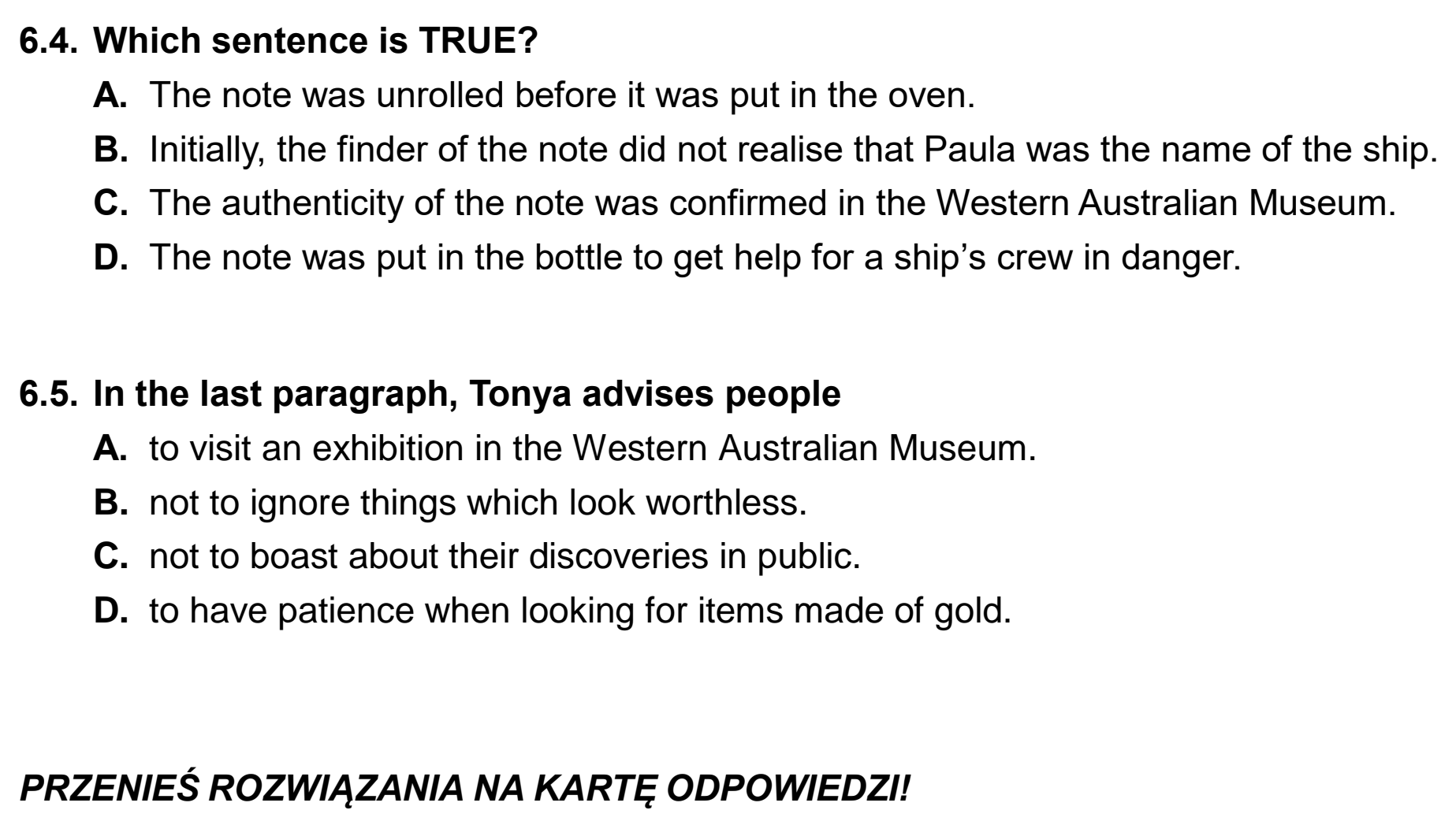 Matura dodatkowa, czerwiec 2023, podgląd zadania 6, fragment 4