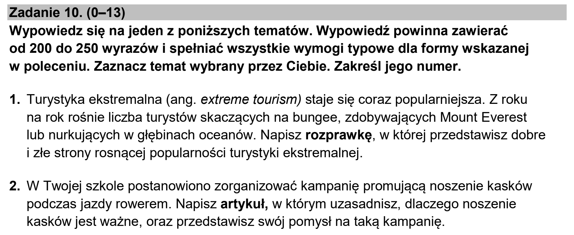 Matura dodatkowa, czerwiec 2025, podgląd zadania 10