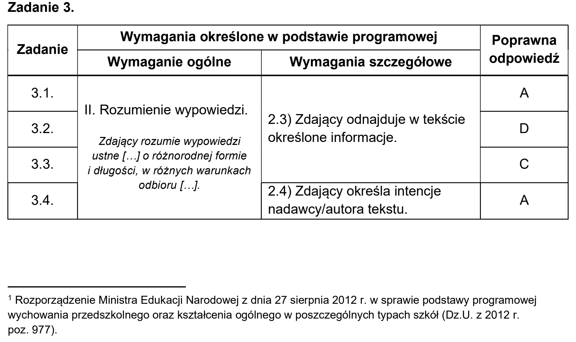 Matura dodatkowa, czerwiec 2026, odpowiedź do zadania 3