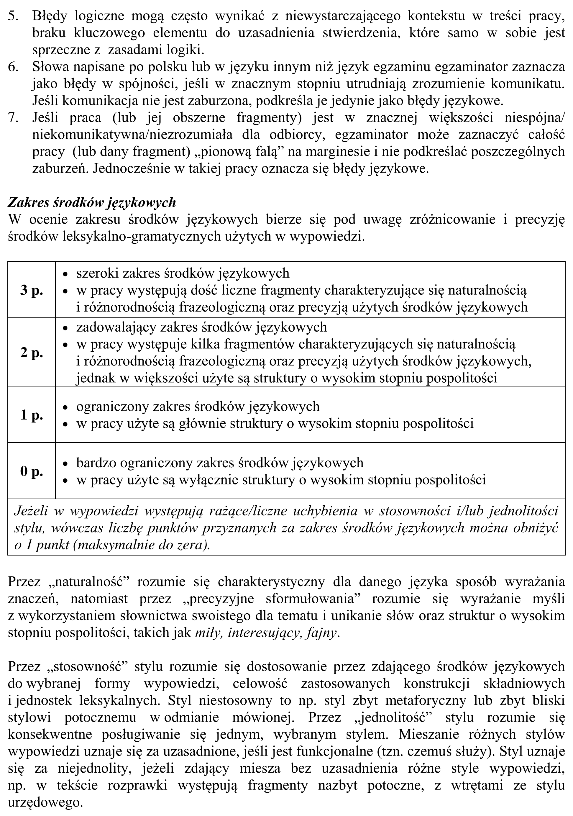 Matura, maj 2015, odpowiedź do zadania 10, fragment 10