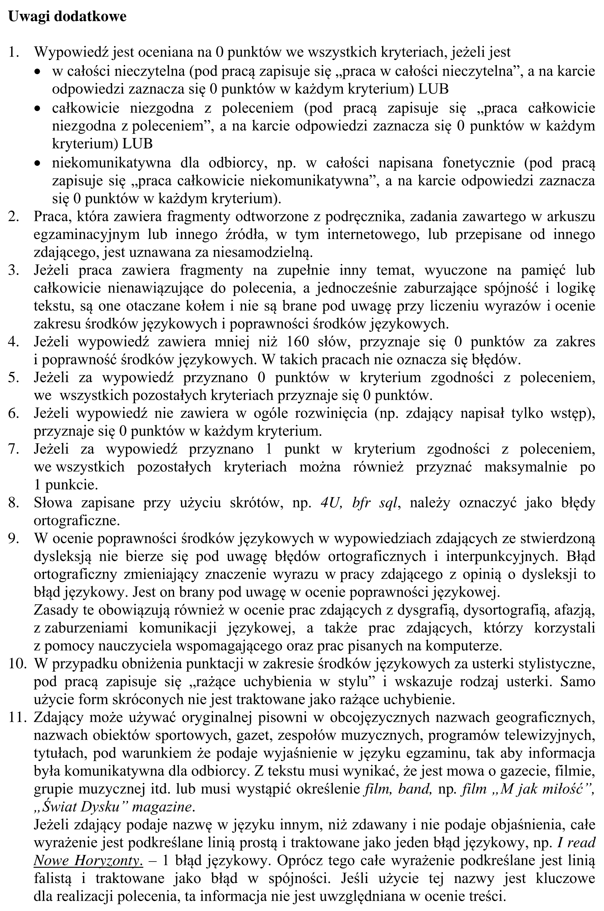Matura, maj 2015, odpowiedź do zadania 10, fragment 13