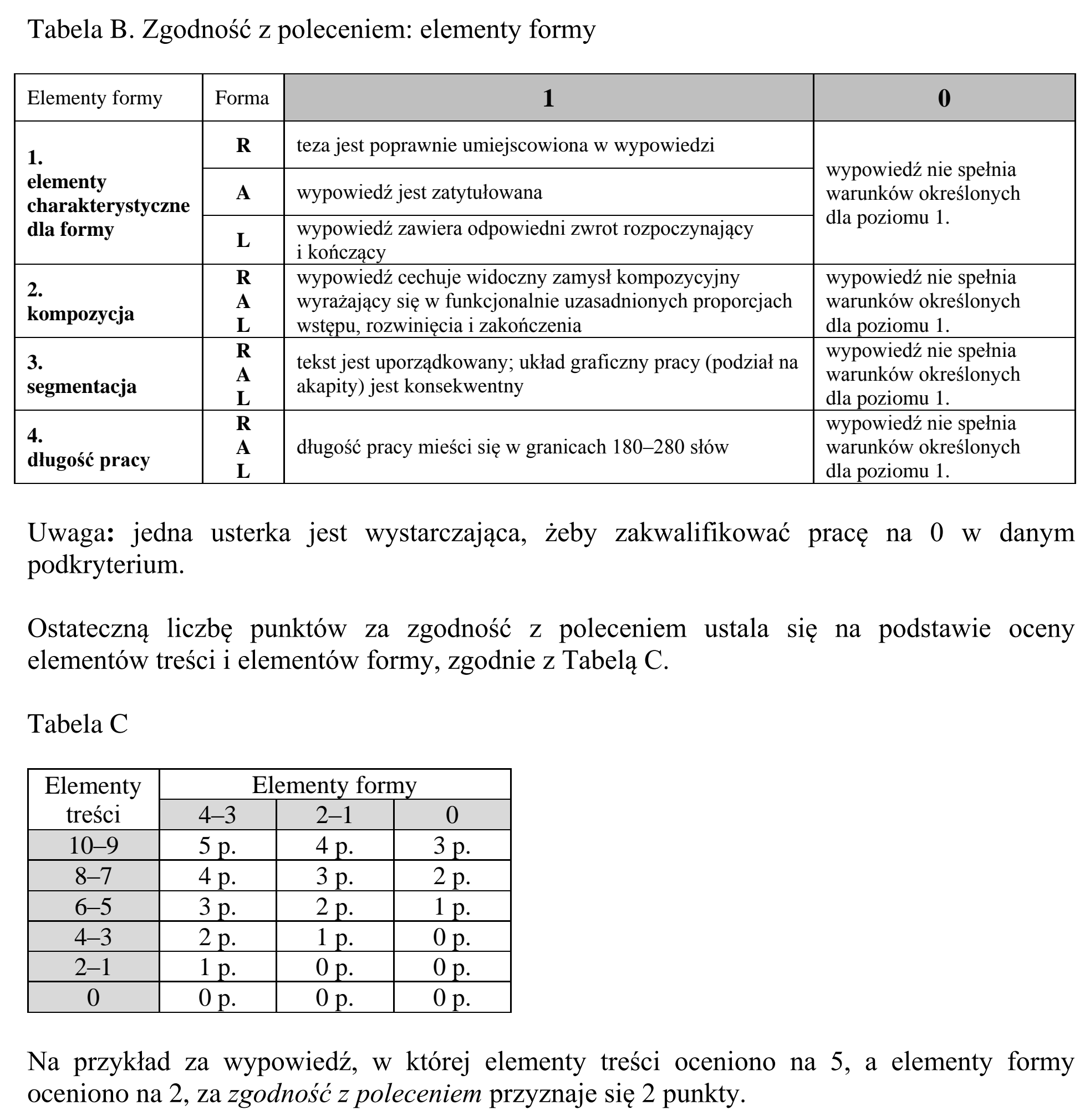 Matura, maj 2015, odpowiedź do zadania 10, fragment 3
