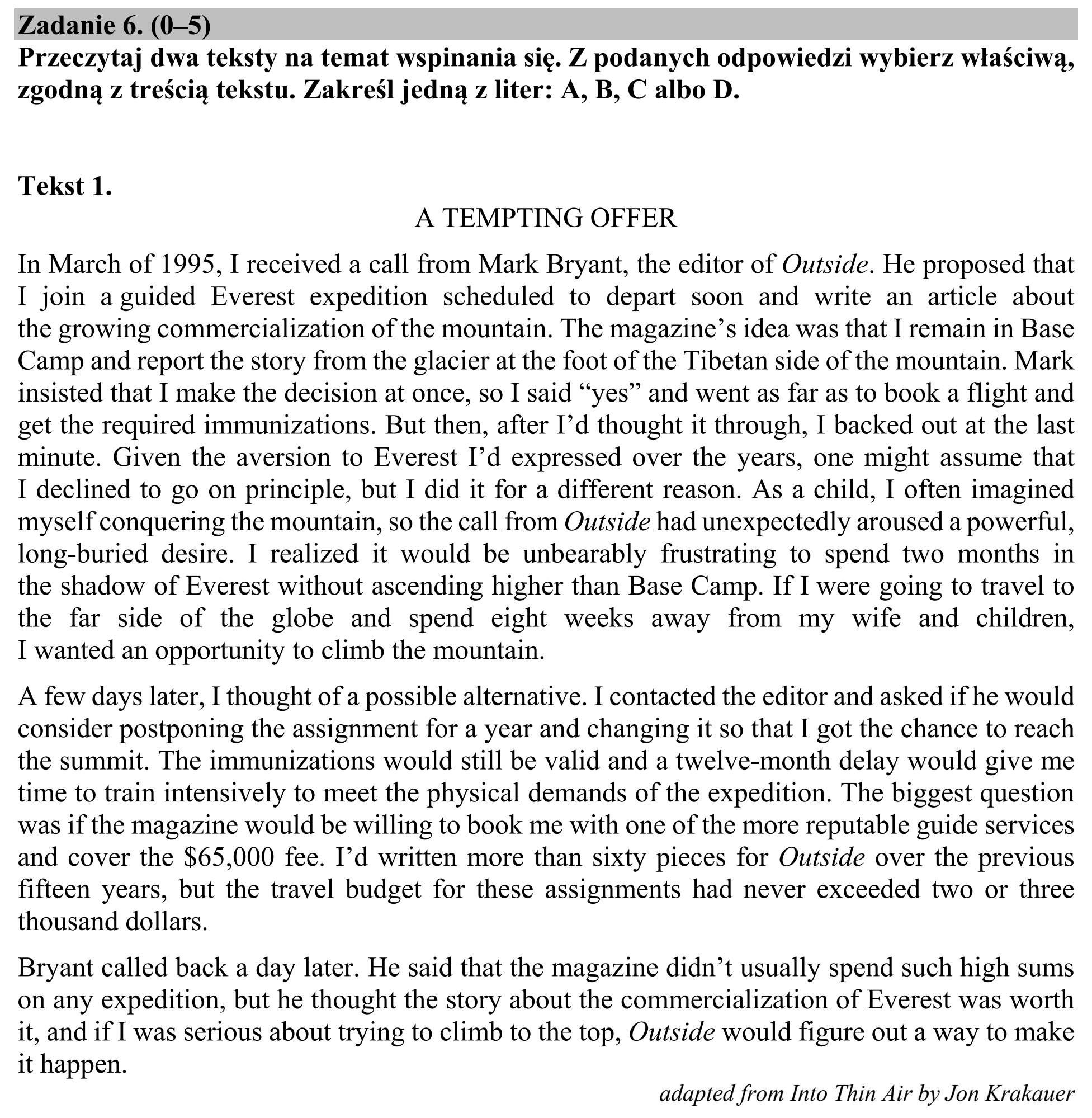 Matura, maj 2019, podgląd zadania 6, fragment 1