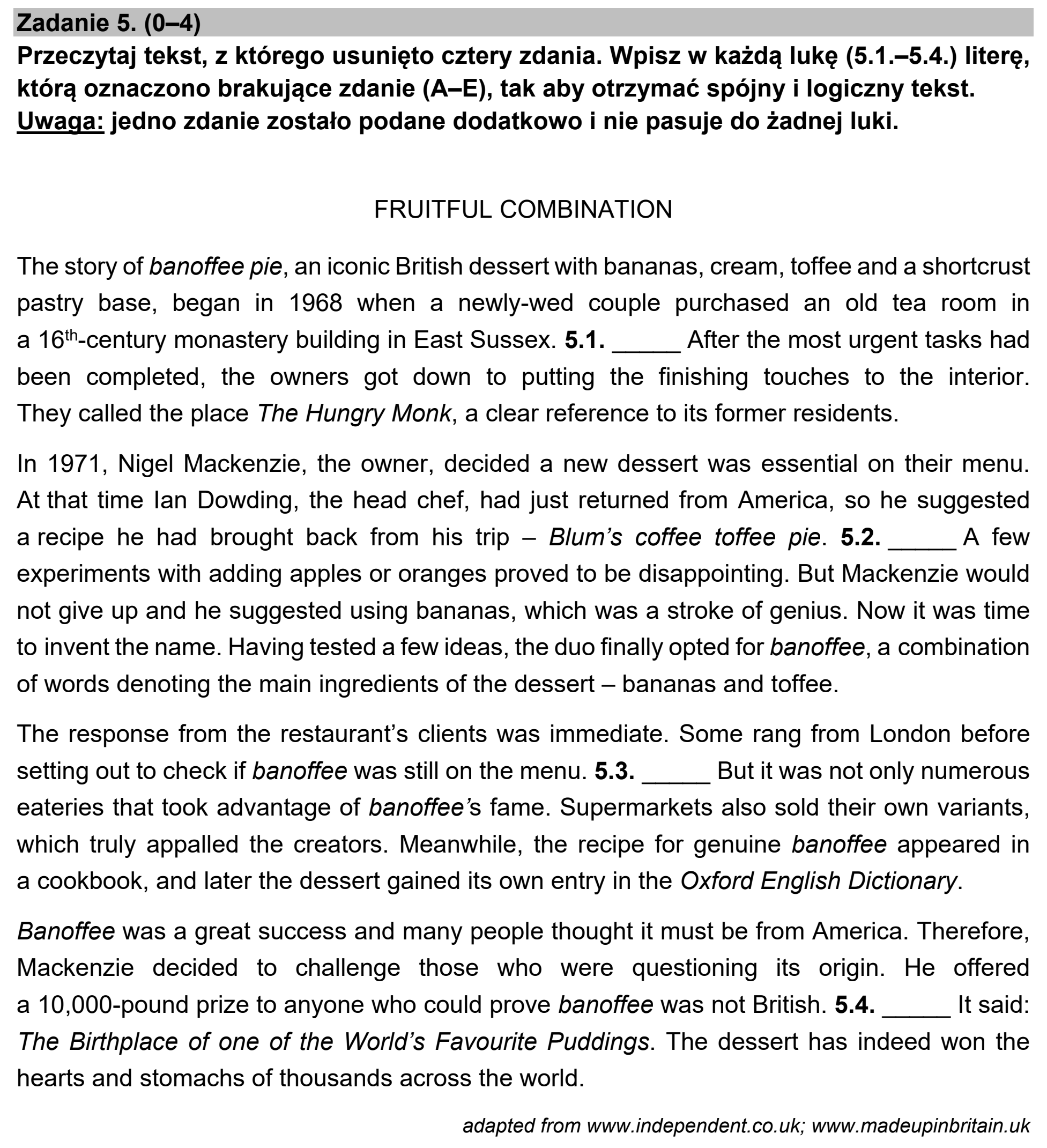 Matura, maj 2022, podgląd zadania 5, fragment 1