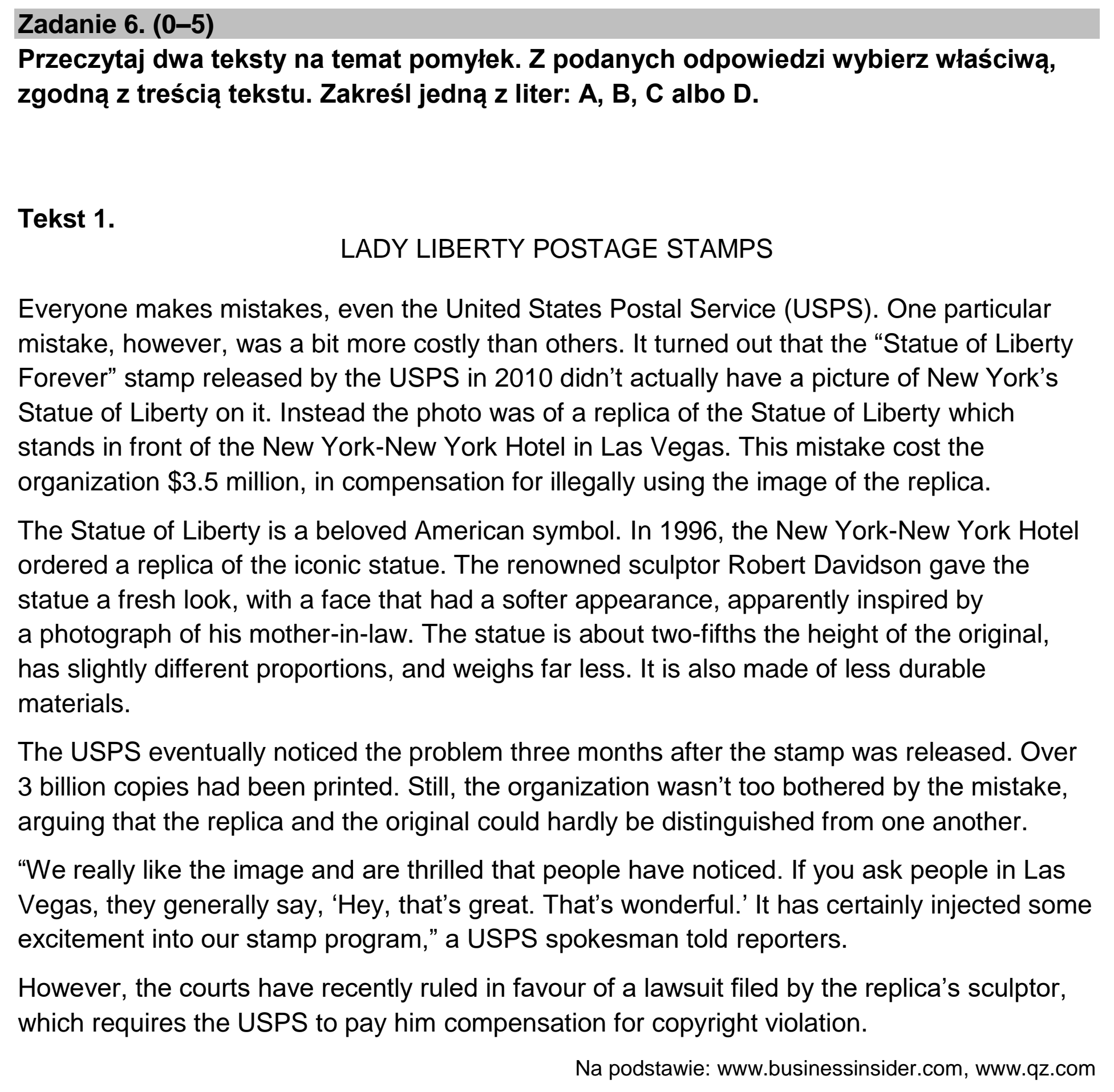 Matura, maj 2023, podgląd zadania 6, fragment 1