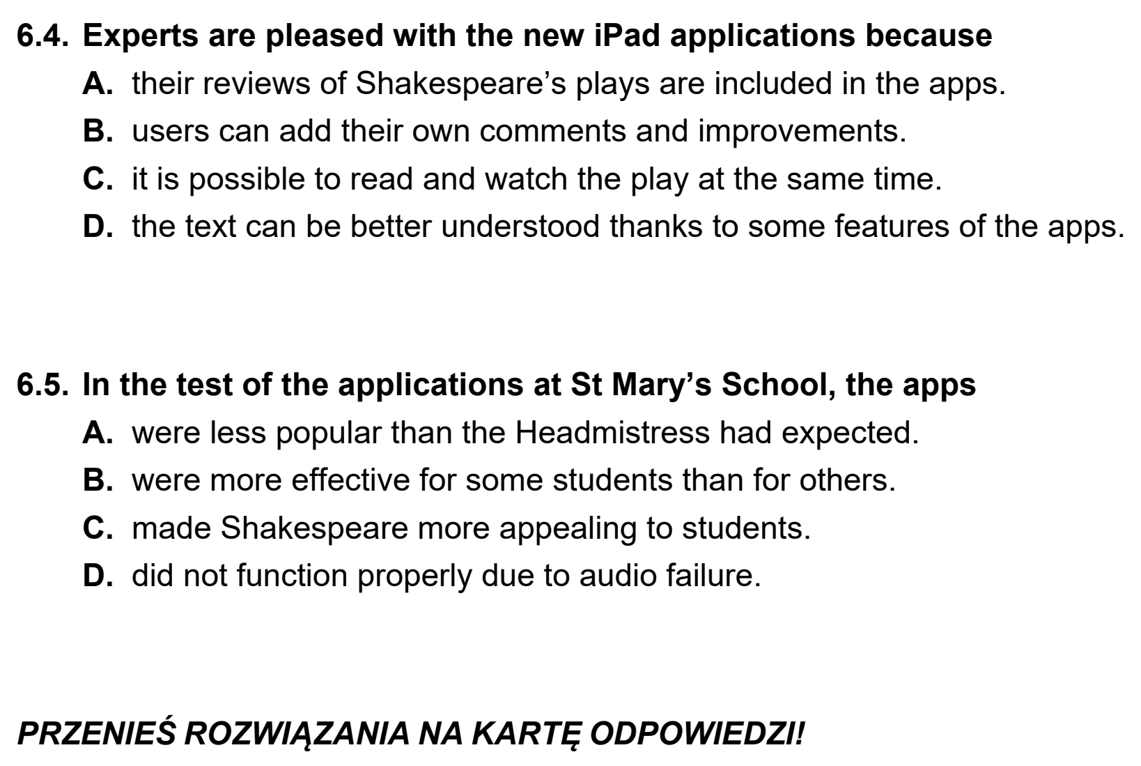 Matura, maj 2025, podgląd zadania 6, fragment 4