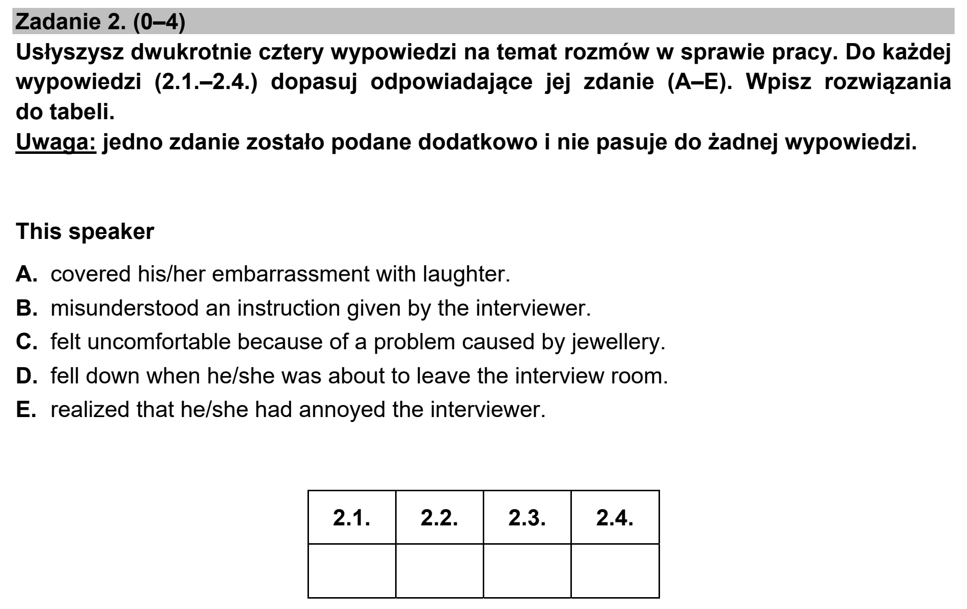 Matura próbna, marzec 2021, podgląd zadania 2
