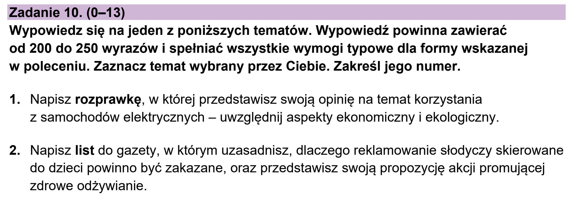 Matura dodatkowa, czerwiec 2024, podgląd zadania 10