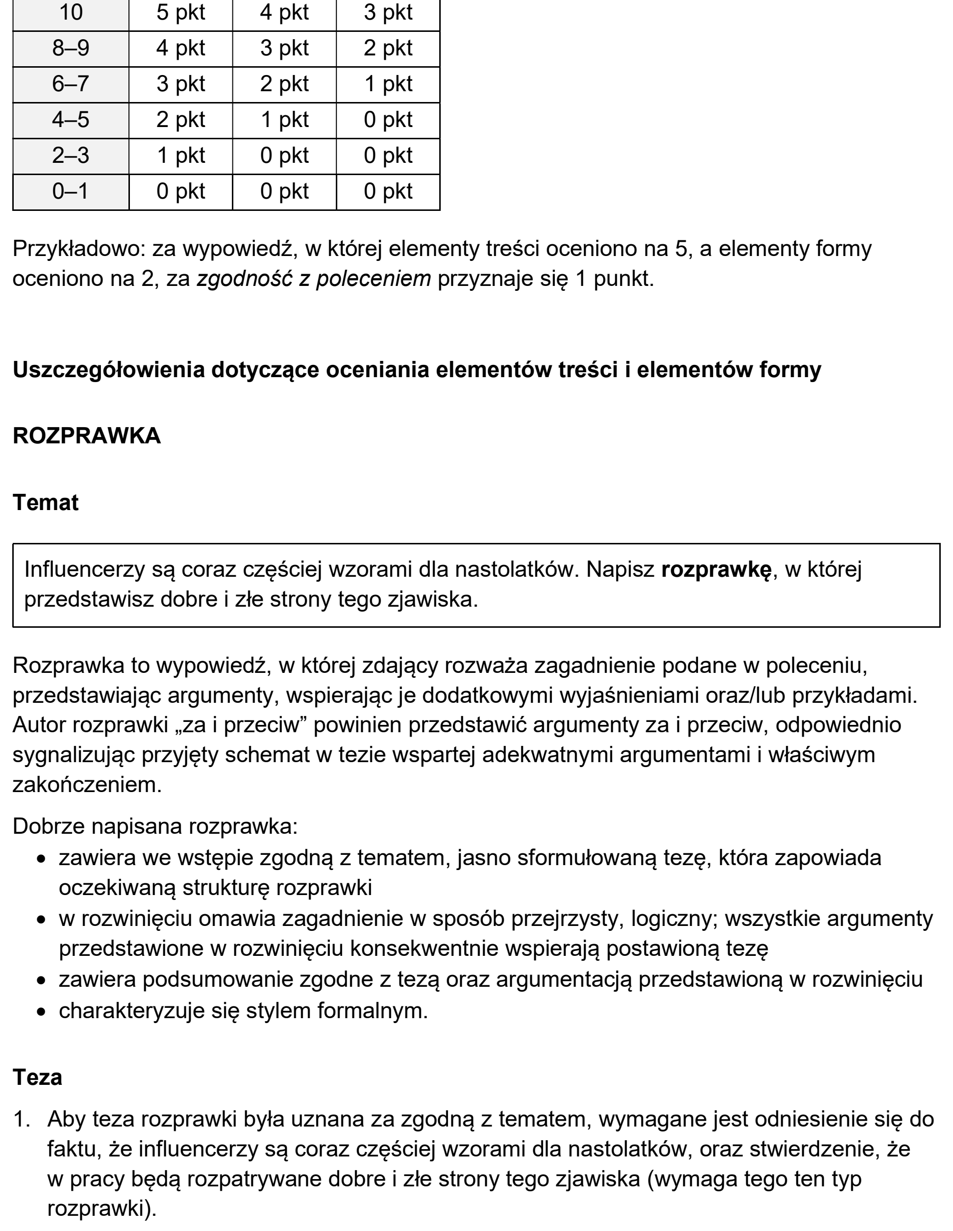 Matura dodatkowa, czerwiec 2026, odpowiedź do zadania 10