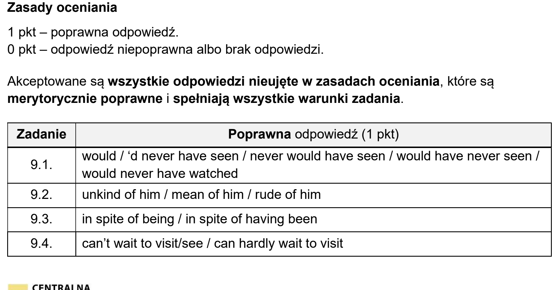 Matura dodatkowa, czerwiec 2026, odpowiedź do zadania 9, fragment 1