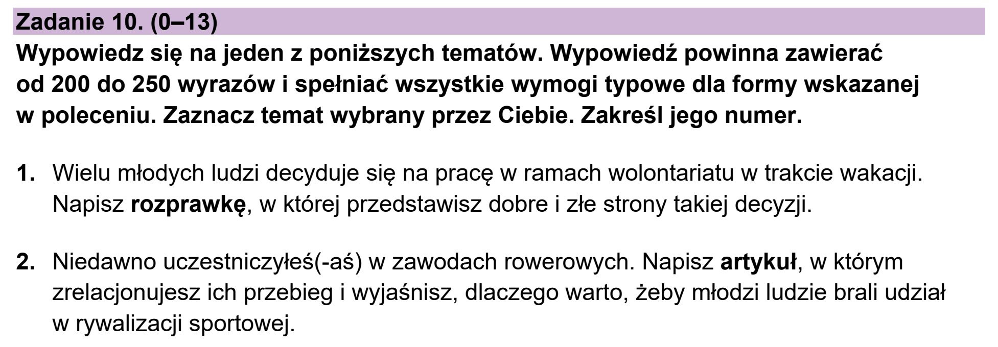Matura, maj 2024, podgląd zadania 10