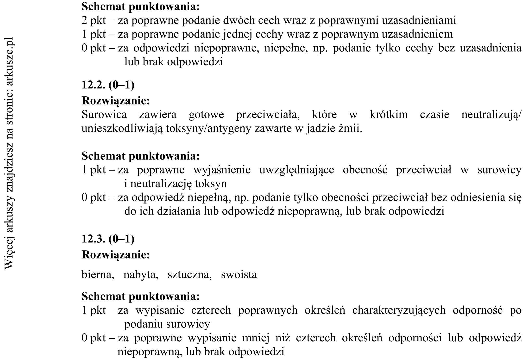 Matura dodatkowa, czerwiec 2015, odpowiedź do zadania 12.1