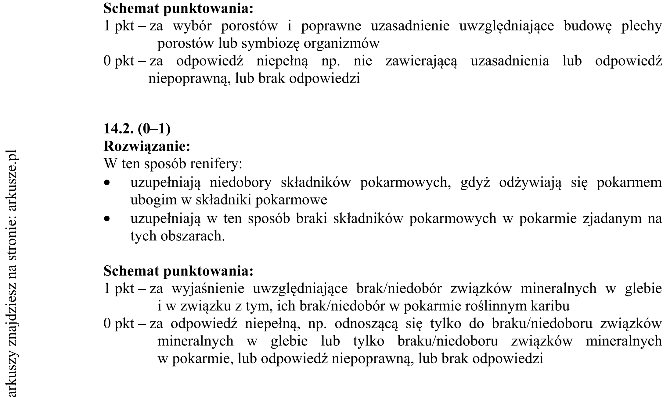 Matura dodatkowa, czerwiec 2015, odpowiedź do zadania 14.1