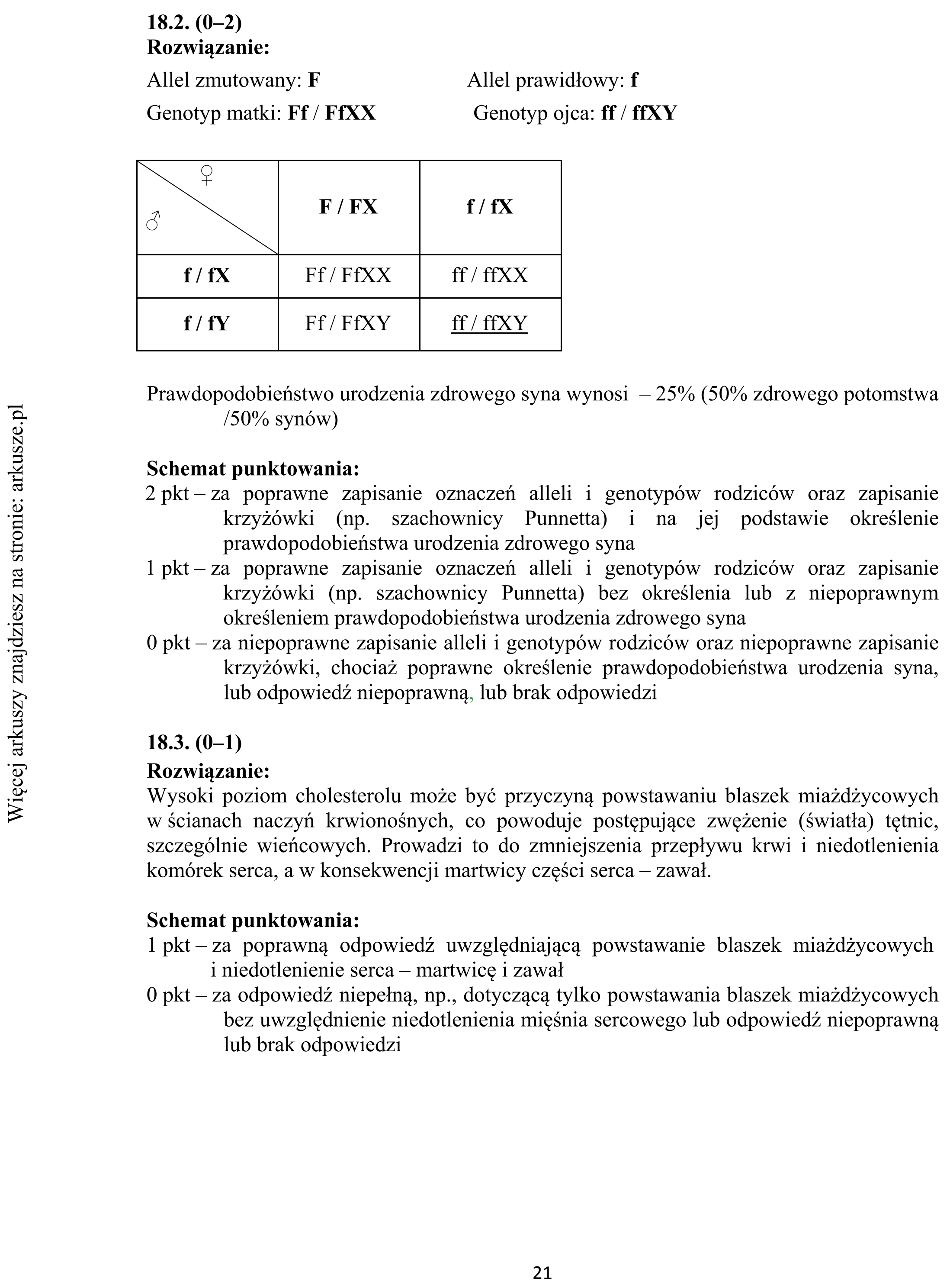 Matura dodatkowa, czerwiec 2015, odpowiedź do zadania 18.1, fragment 2