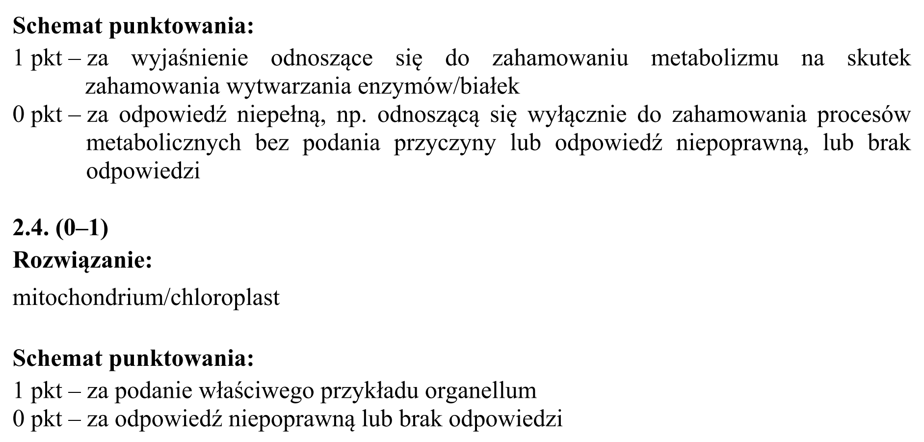 Matura dodatkowa, czerwiec 2015, odpowiedź do zadania 2.1, fragment 2