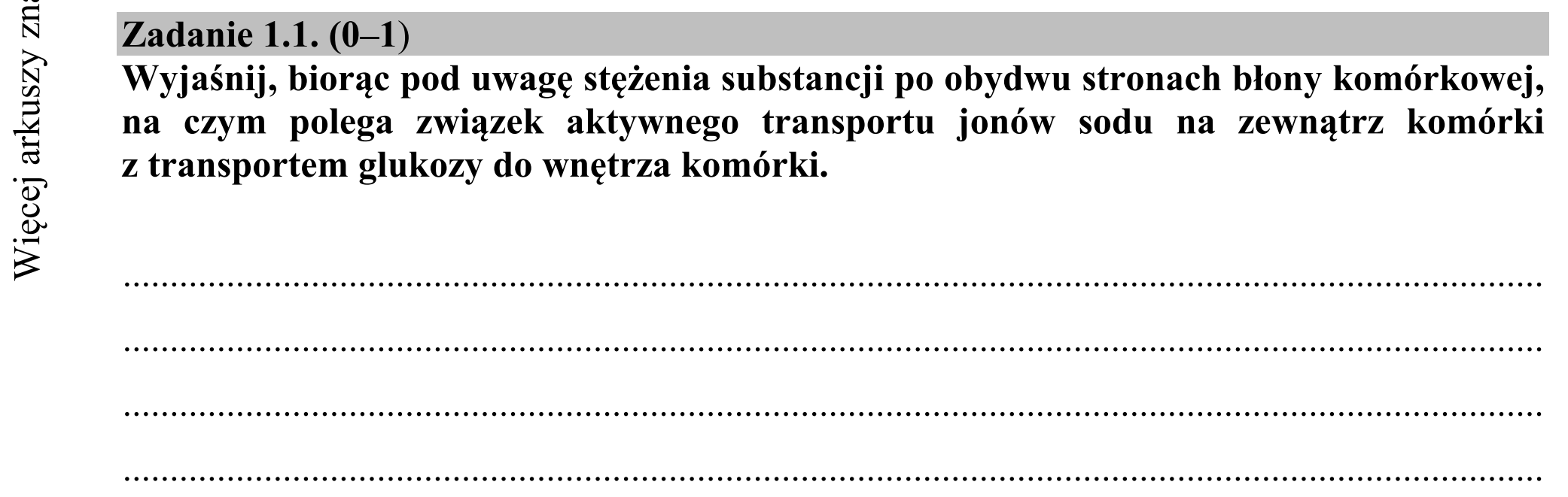Matura dodatkowa, czerwiec 2015, zadanie 1.1