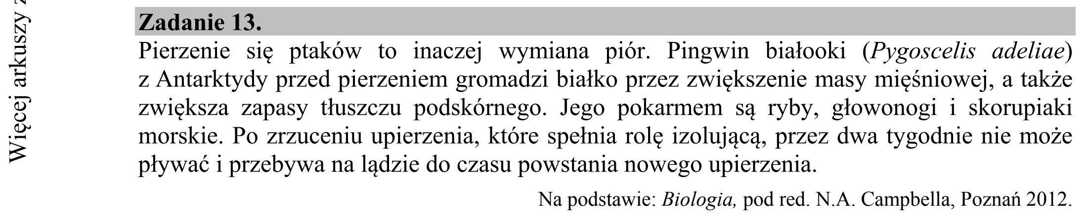 Matura dodatkowa, czerwiec 2015, wstęp zadania 13