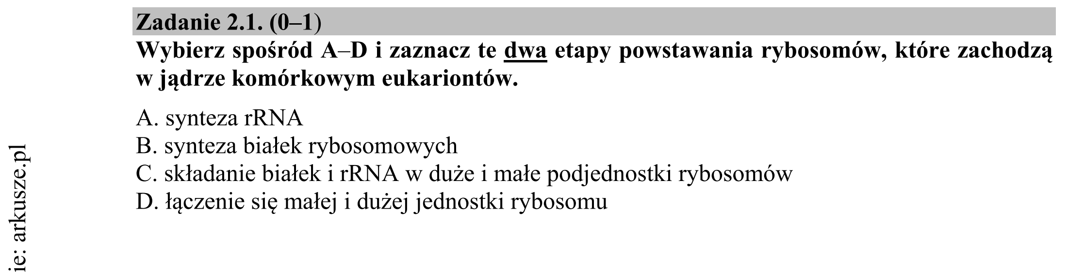 Matura dodatkowa, czerwiec 2015, zadanie 2.1