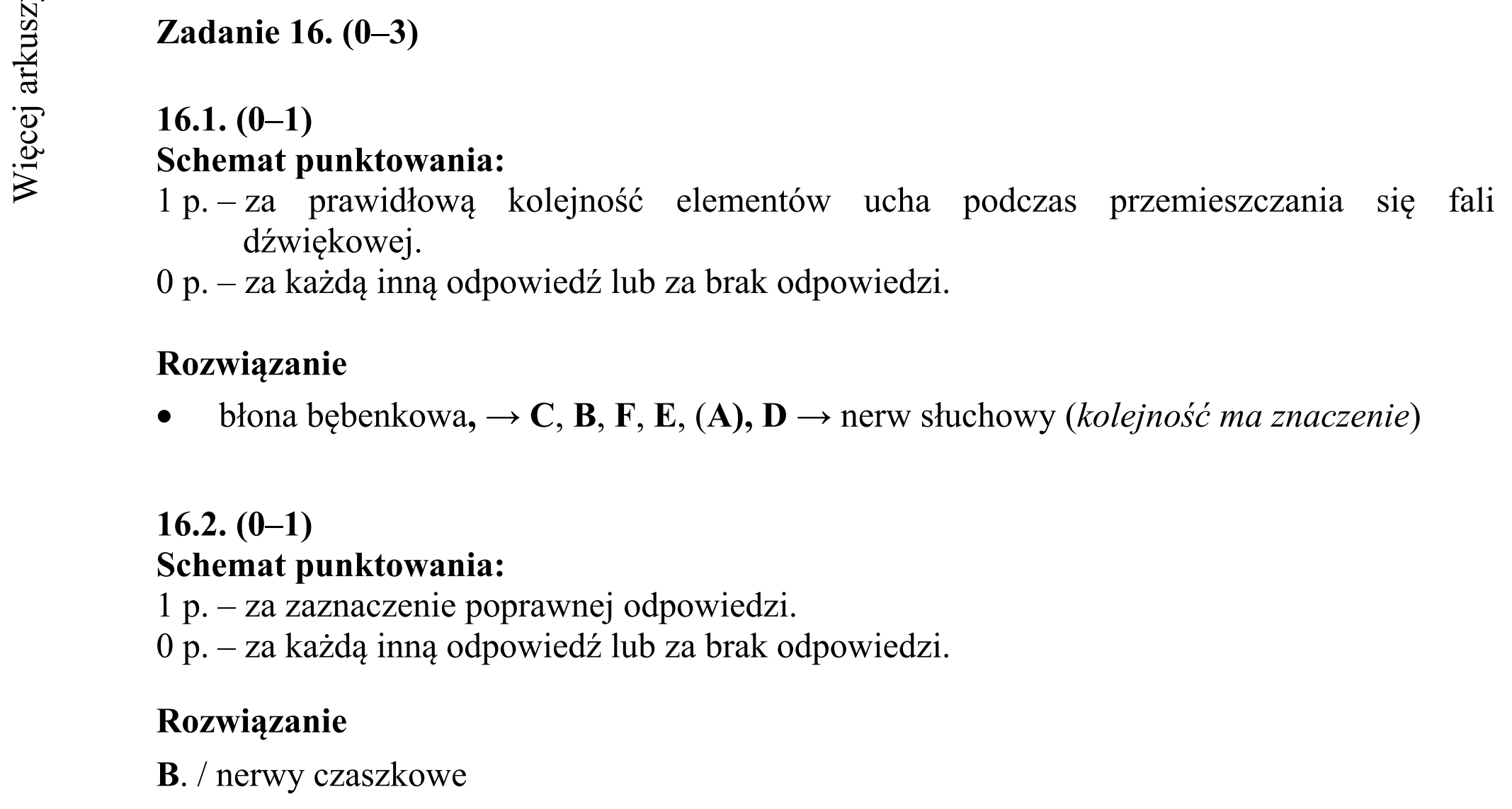 Matura dodatkowa, czerwiec 2016, odpowiedź do zadania 16.1, fragment 1
