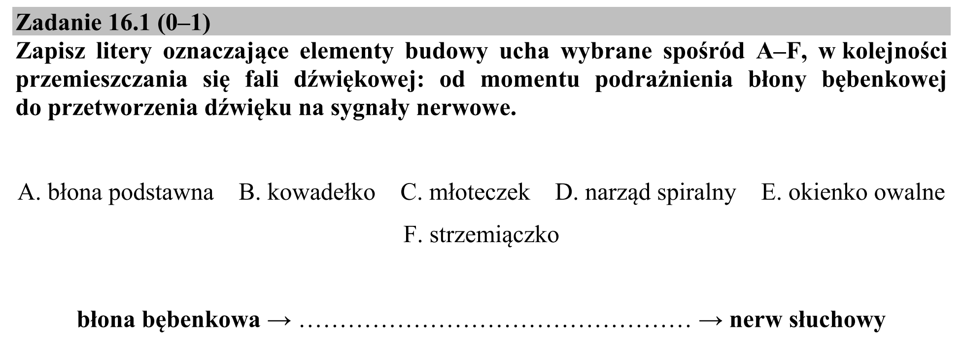 Matura dodatkowa, czerwiec 2016, zadanie 16.1
