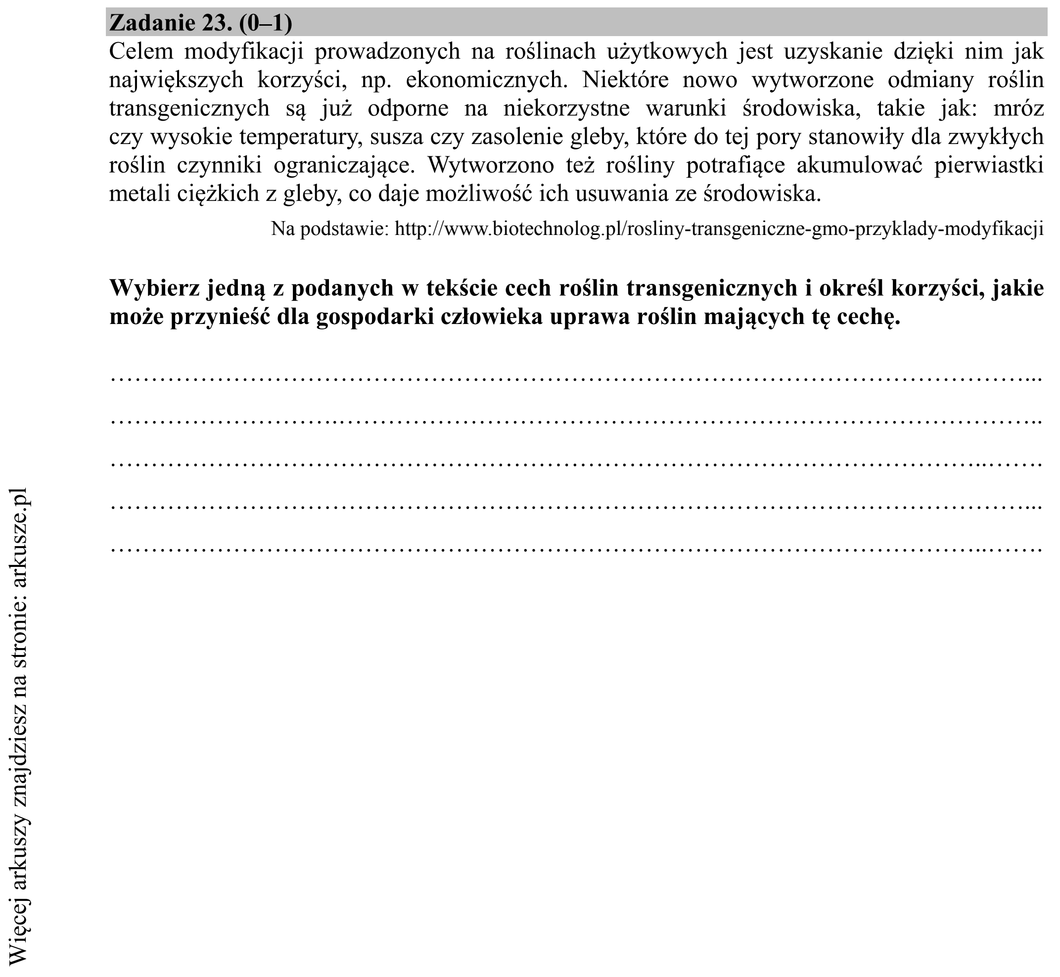 Matura dodatkowa, czerwiec 2016, podgląd zadania 23