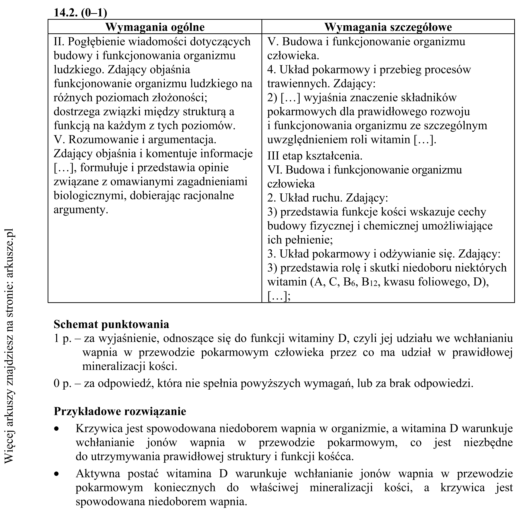 Matura dodatkowa, czerwiec 2017, odpowiedź do zadania 14.1, fragment 2
