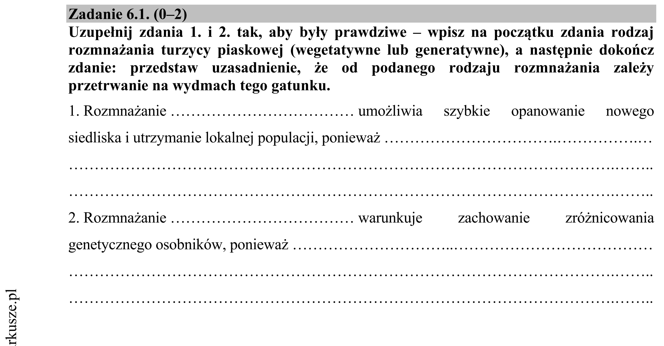 Matura dodatkowa, czerwiec 2017, zadanie 6.1