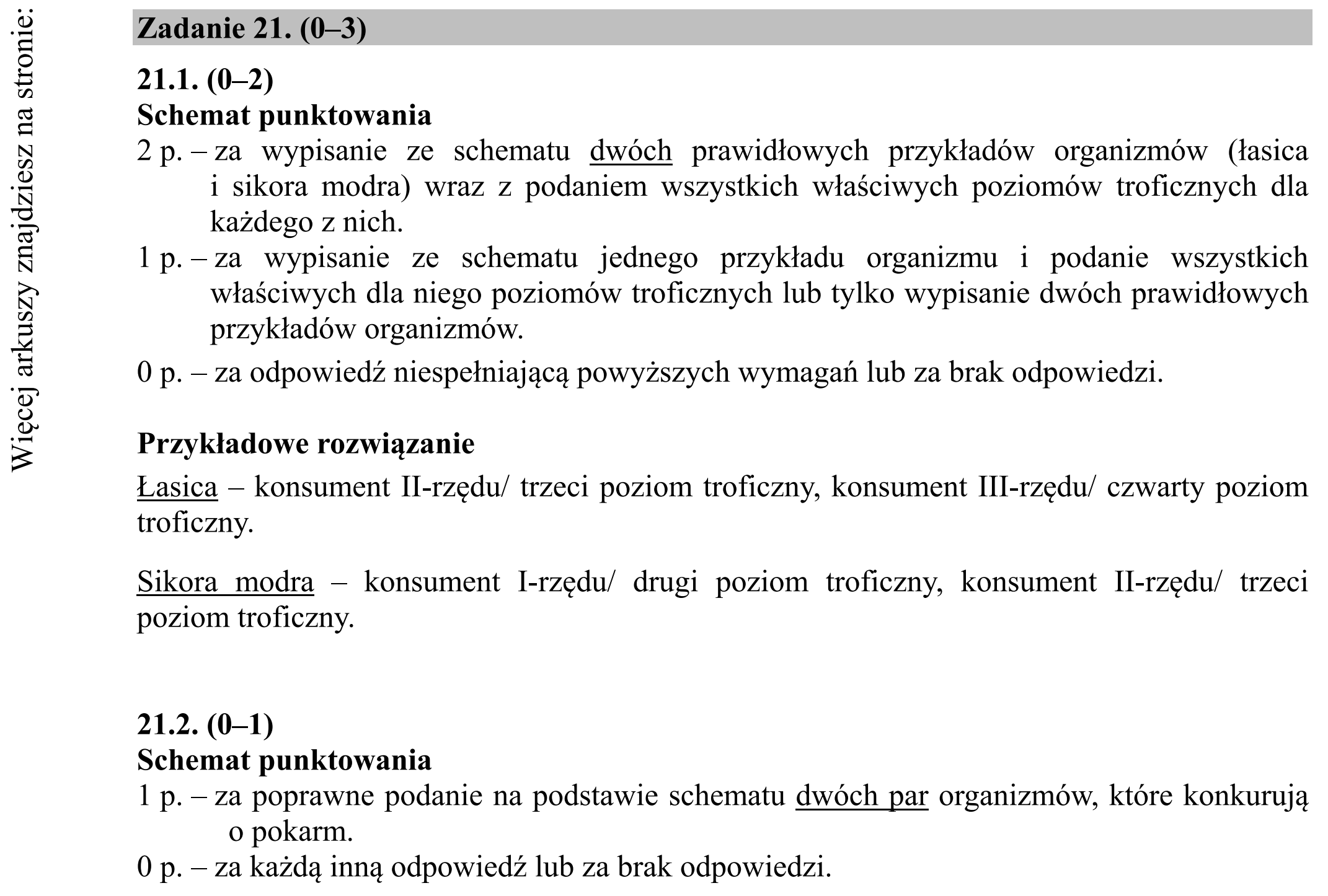 Matura dodatkowa, czerwiec 2018, odpowiedź do zadania 21.1, fragment 1