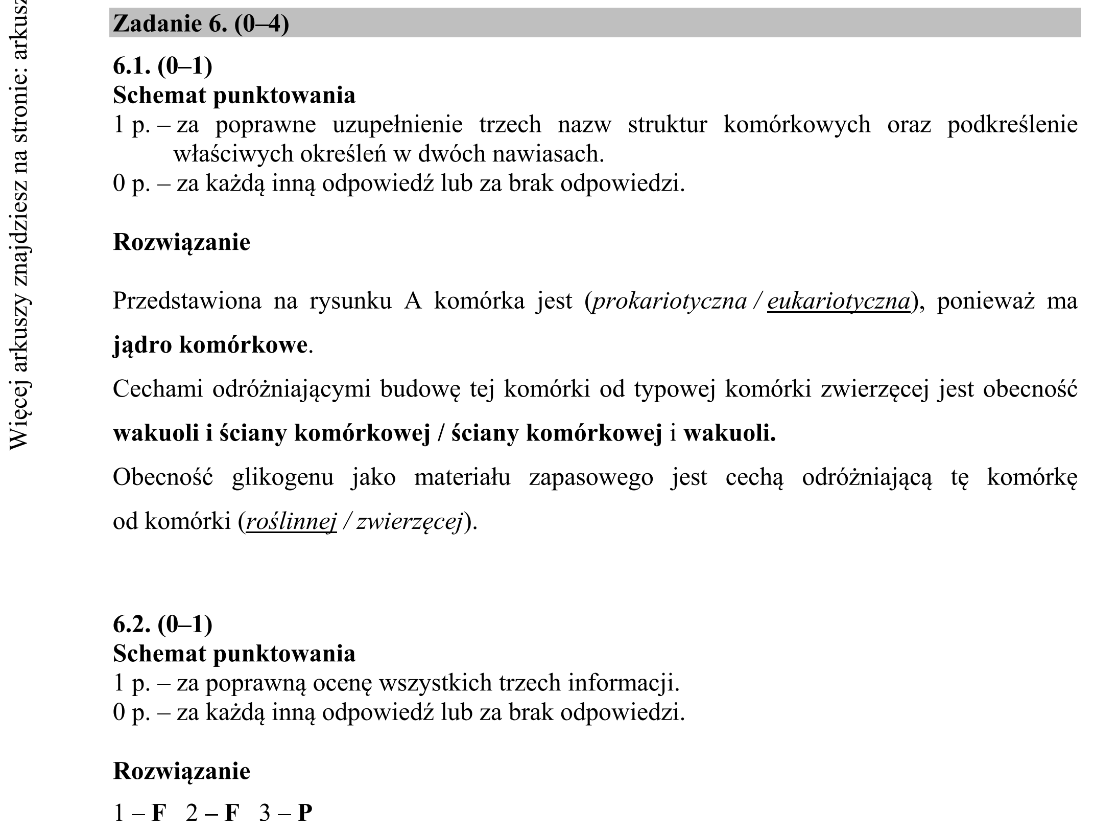 Matura dodatkowa, czerwiec 2018, odpowiedź do zadania 6.1, fragment 1