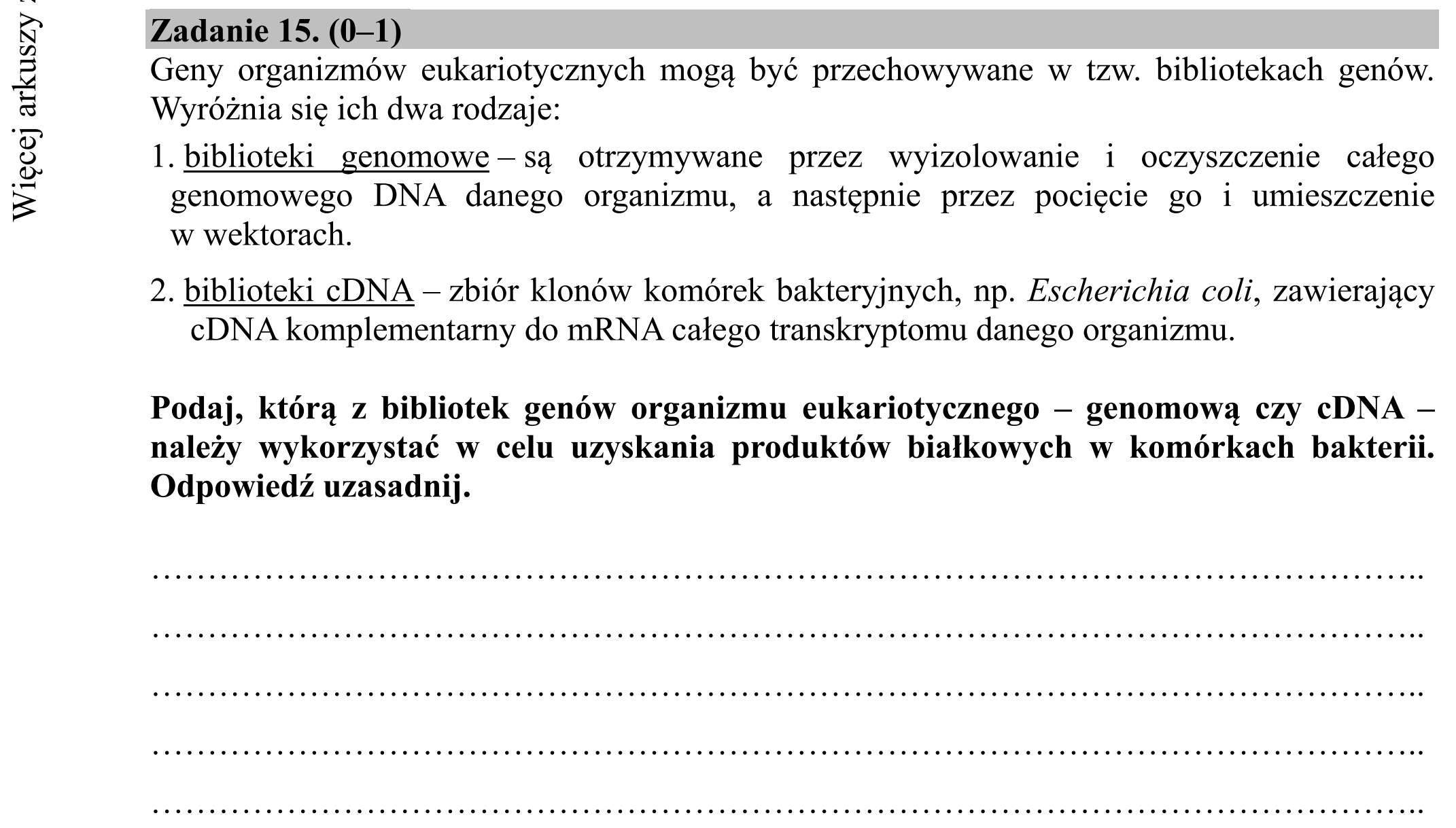 Matura dodatkowa, czerwiec 2018, podgląd zadania 15