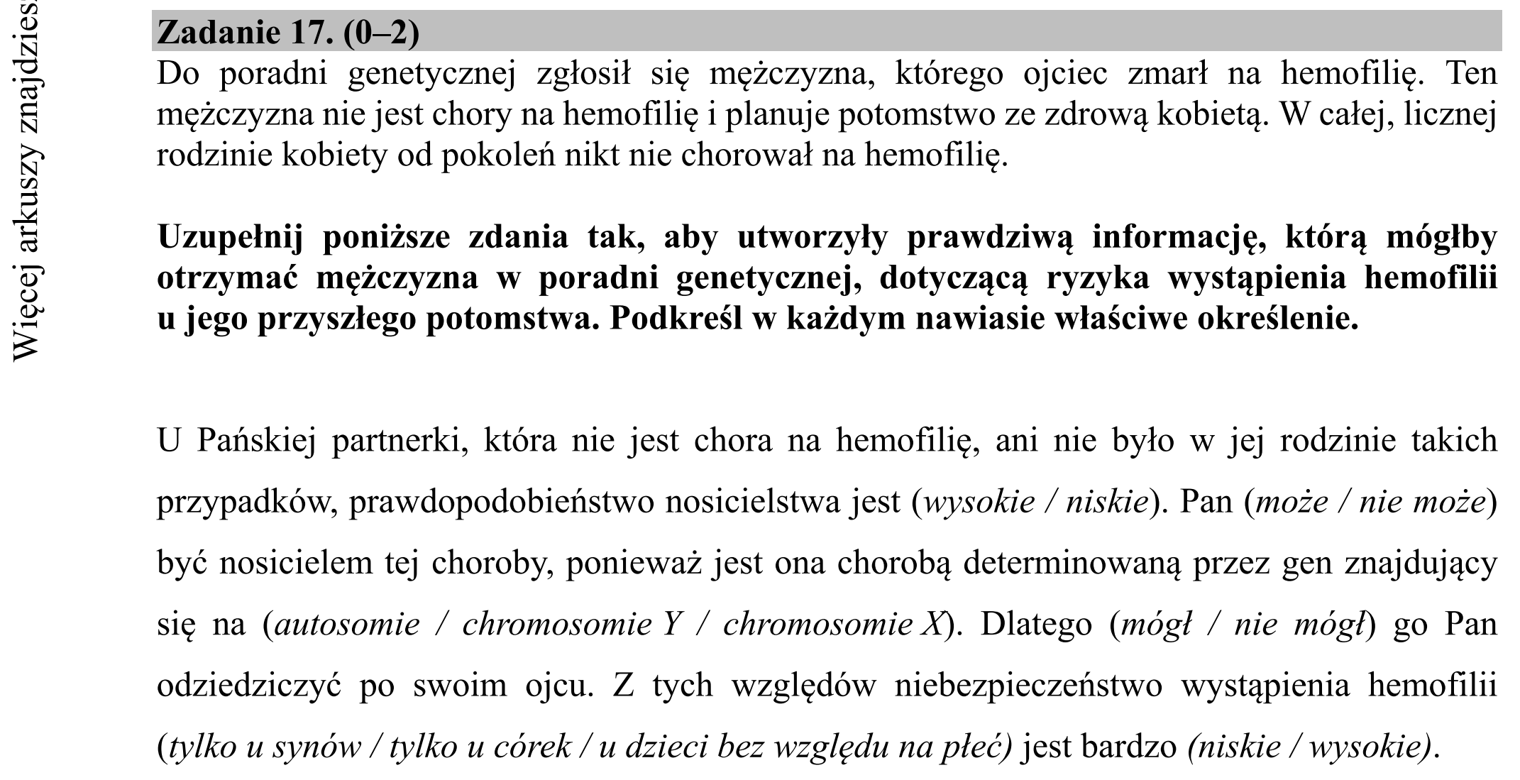 Matura dodatkowa, czerwiec 2018, podgląd zadania 17