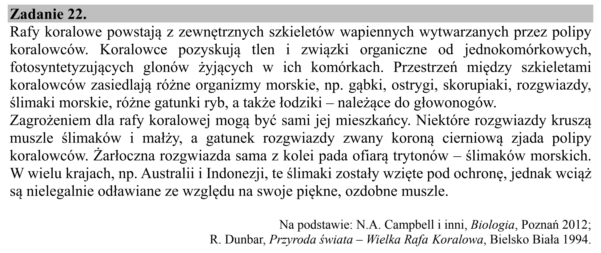 Matura dodatkowa, czerwiec 2018, wstęp zadania 22