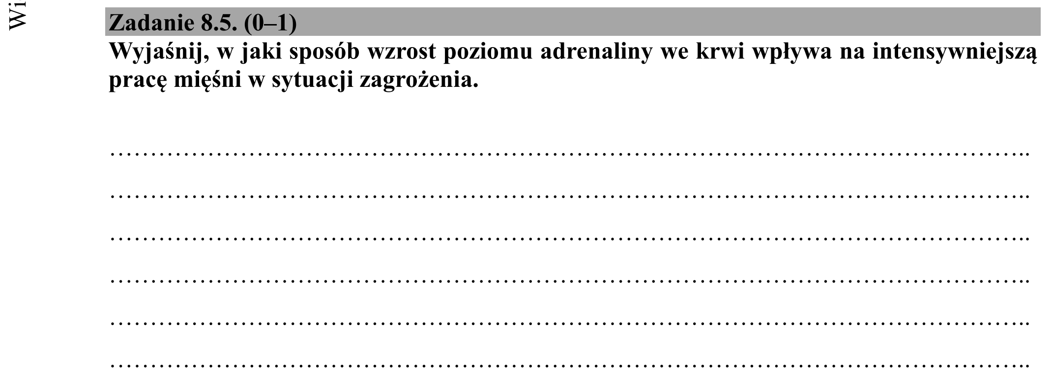 Matura dodatkowa, czerwiec 2018, zadanie 8.5