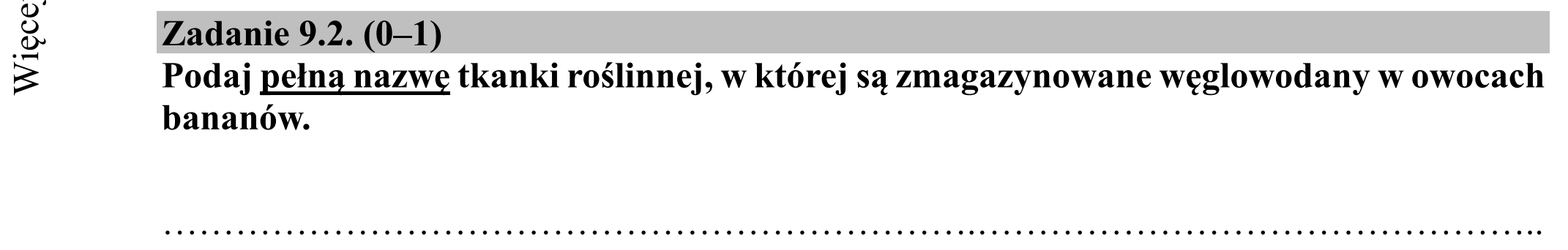 Matura dodatkowa, czerwiec 2018, zadanie 9.2
