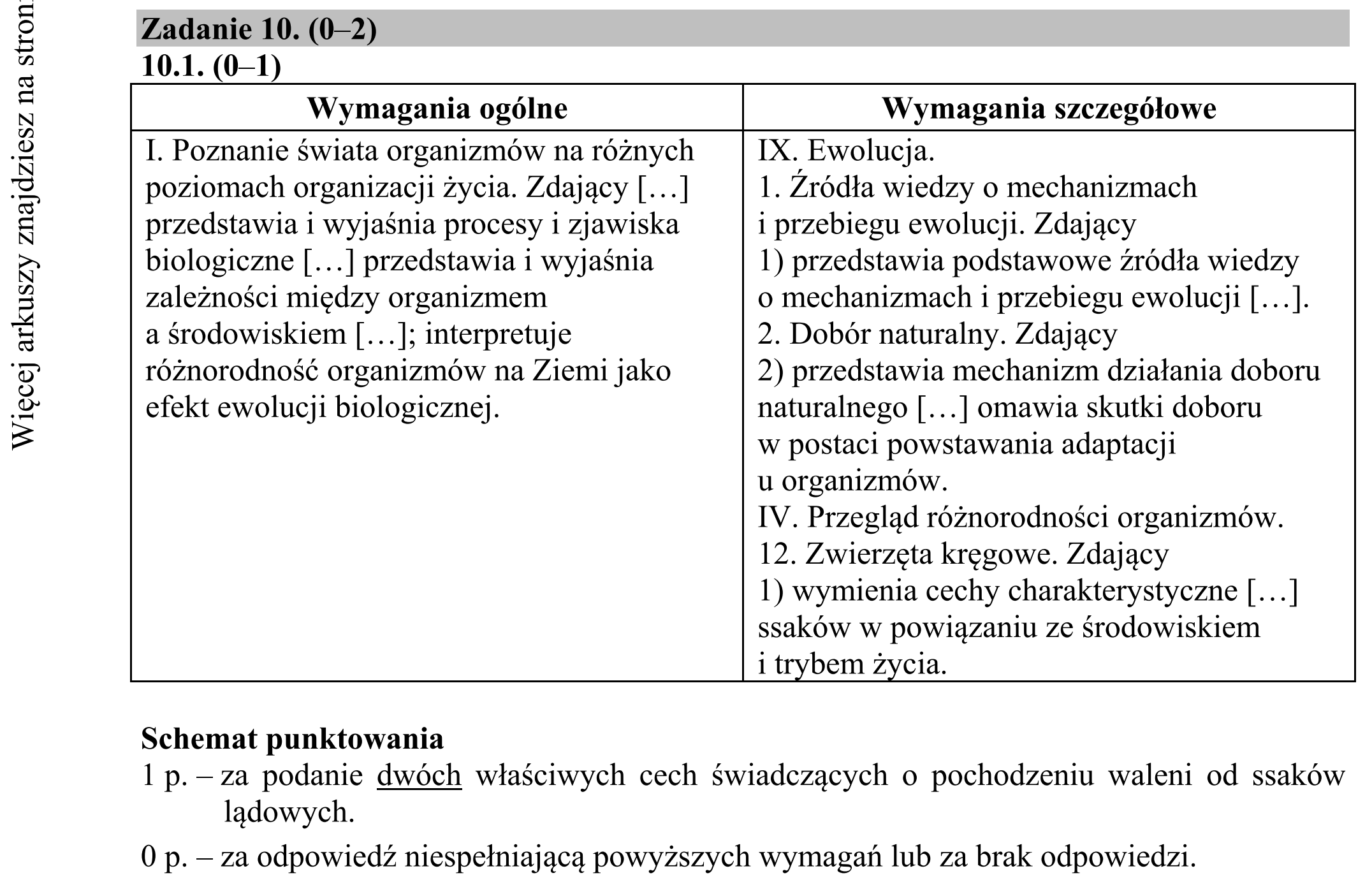 Matura dodatkowa, czerwiec 2019, odpowiedź do zadania 10.1, fragment 1