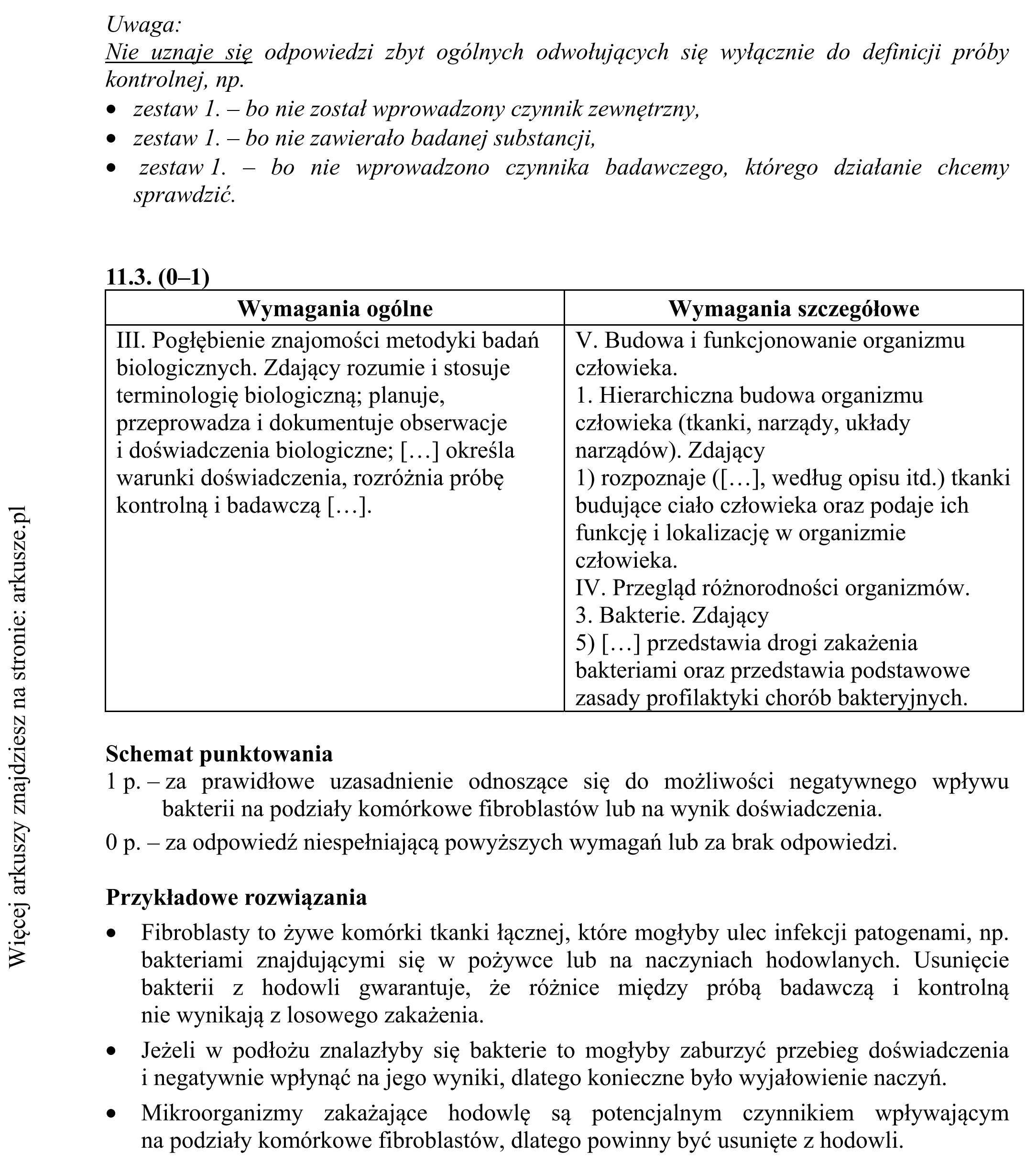 Matura dodatkowa, czerwiec 2019, odpowiedź do zadania 11.1, fragment 2