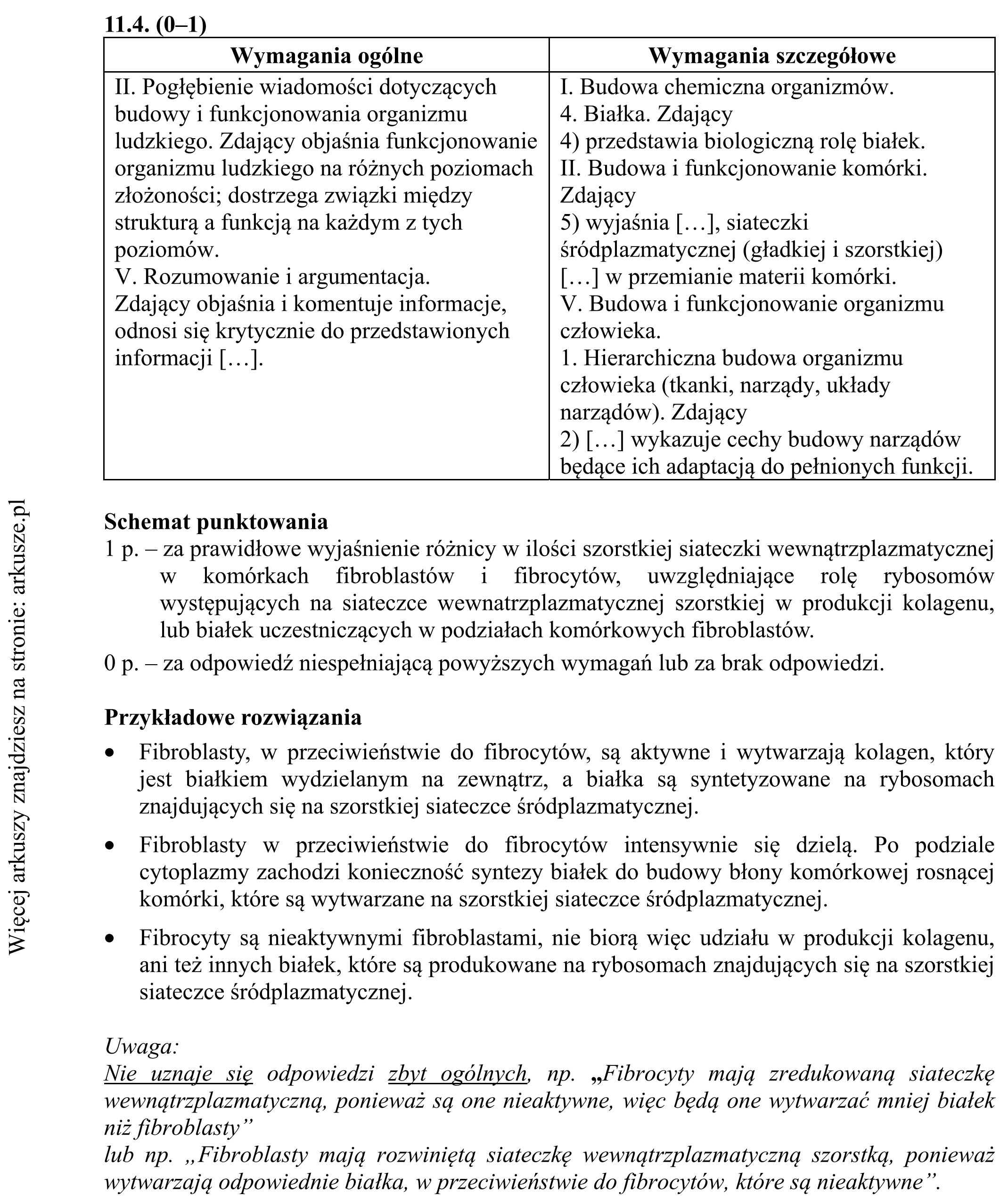 Matura dodatkowa, czerwiec 2019, odpowiedź do zadania 11.1, fragment 3