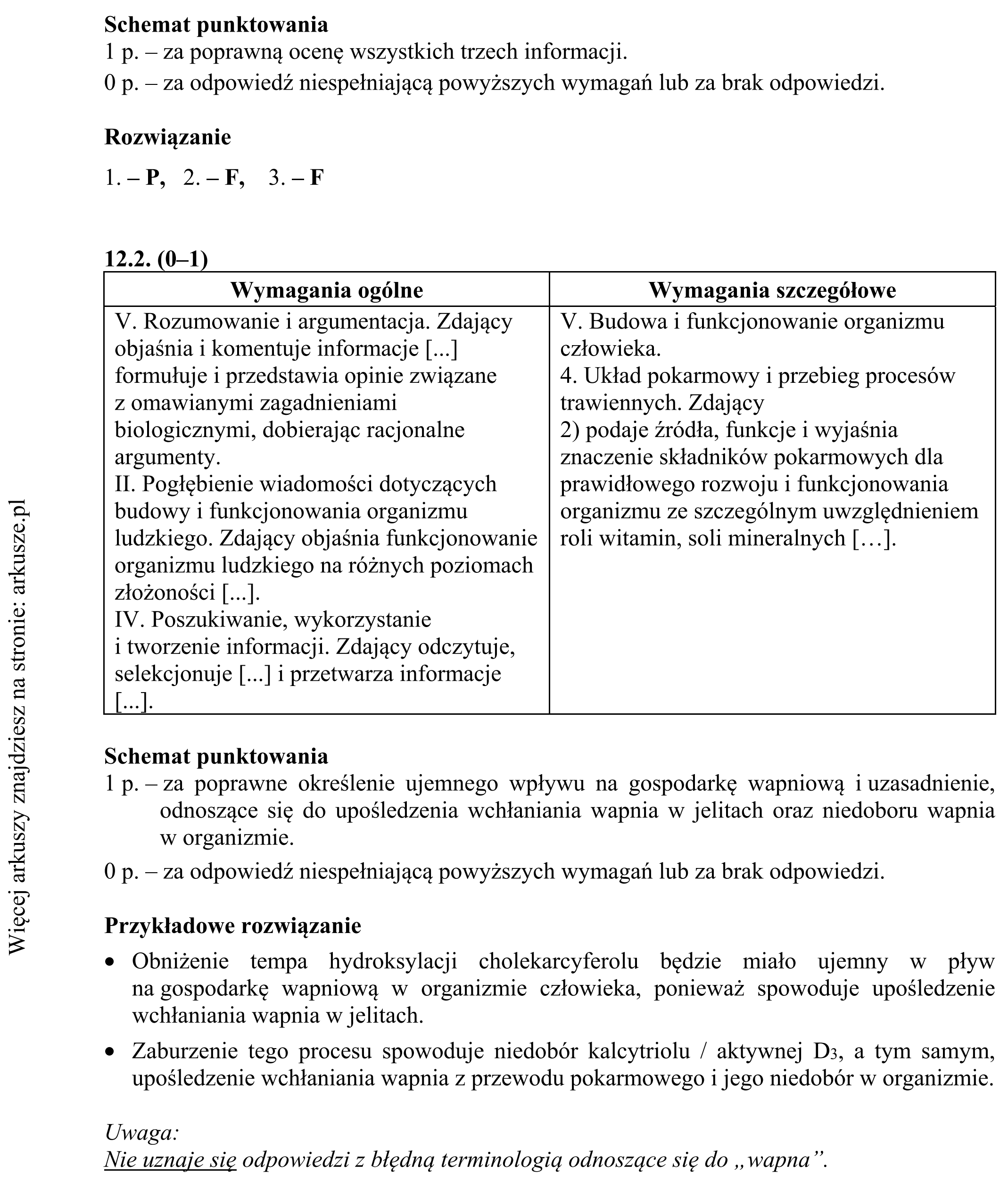 Matura dodatkowa, czerwiec 2019, odpowiedź do zadania 12.1, fragment 2