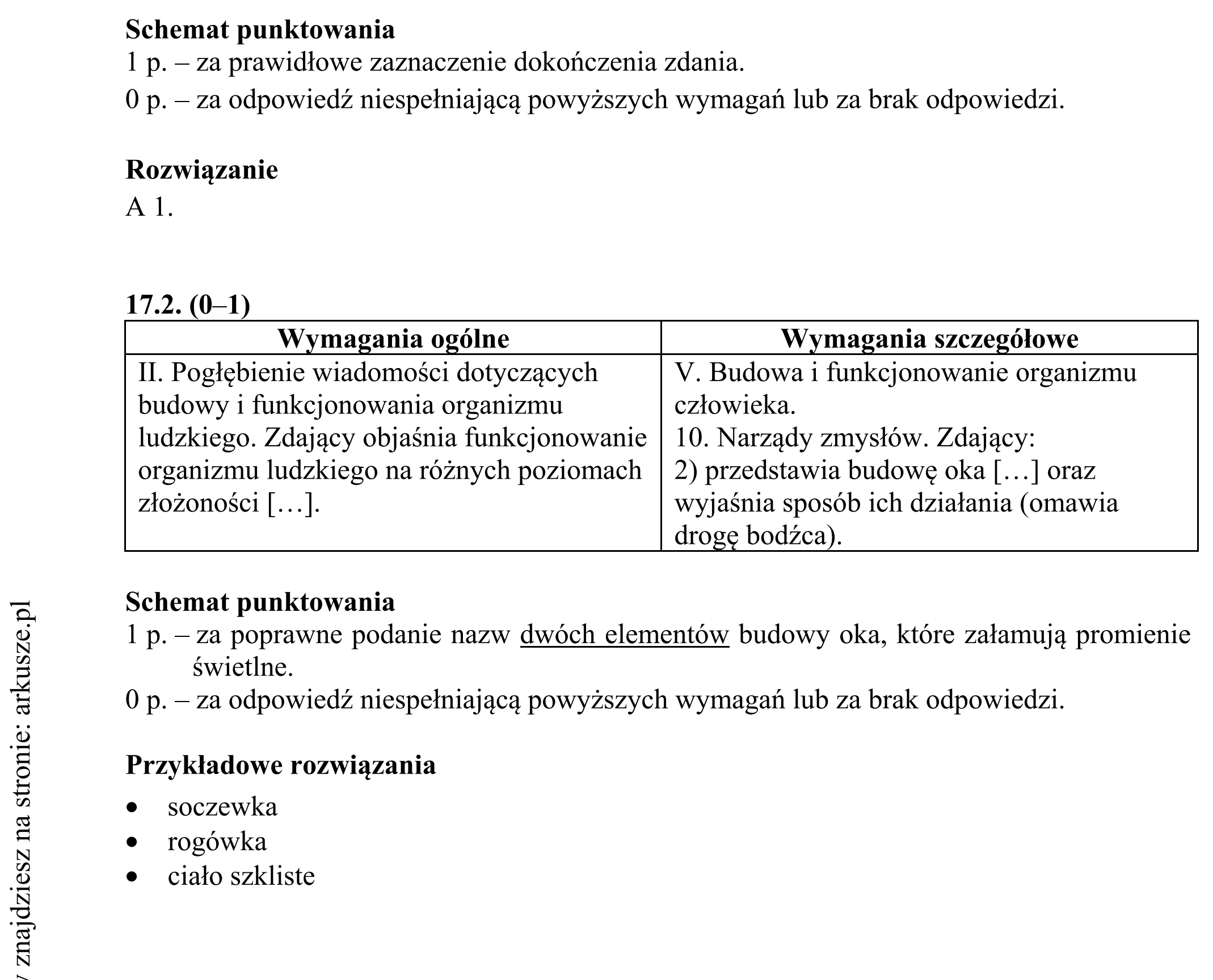Matura dodatkowa, czerwiec 2019, odpowiedź do zadania 17.1, fragment 2