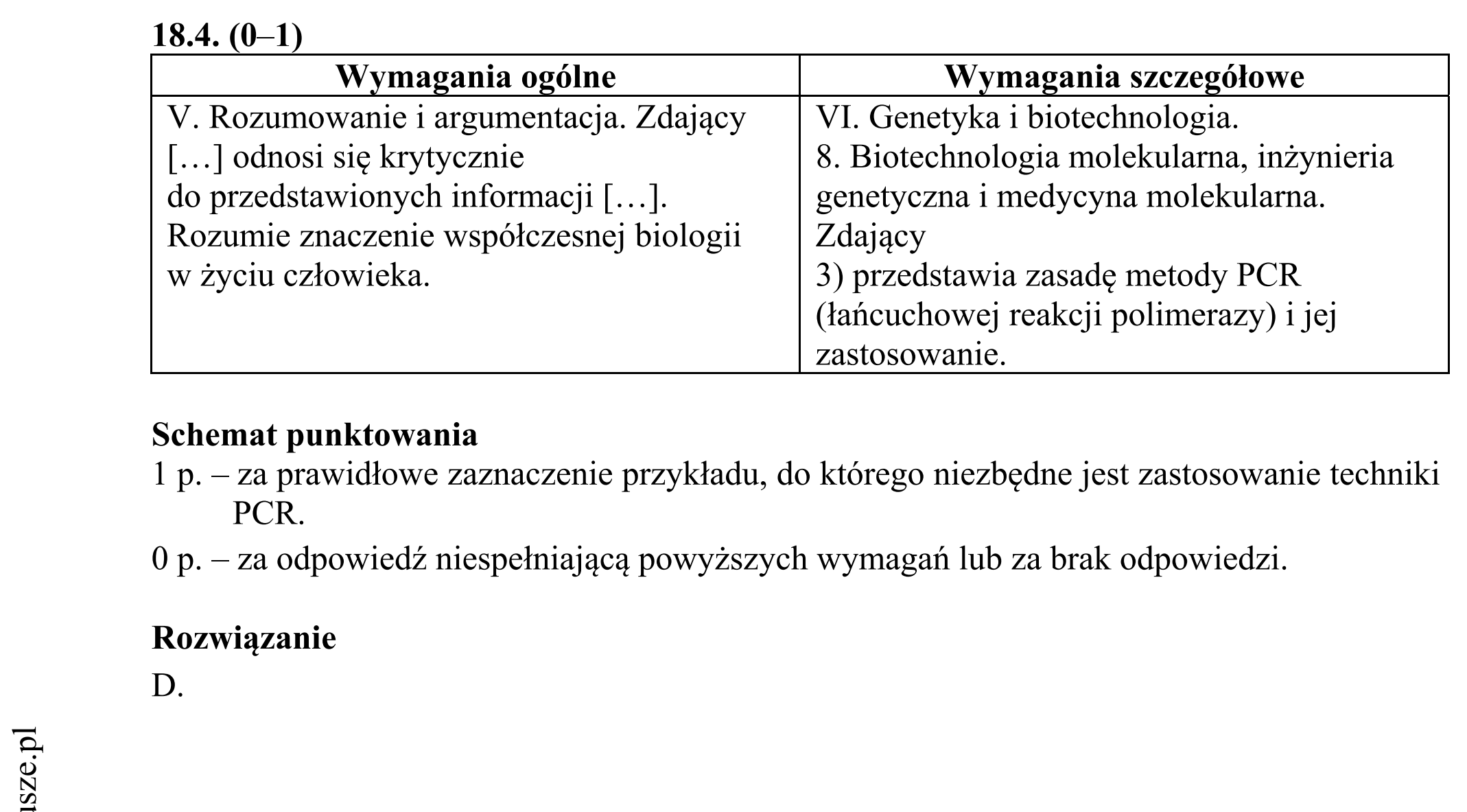 Matura dodatkowa, czerwiec 2019, odpowiedź do zadania 18.1, fragment 3
